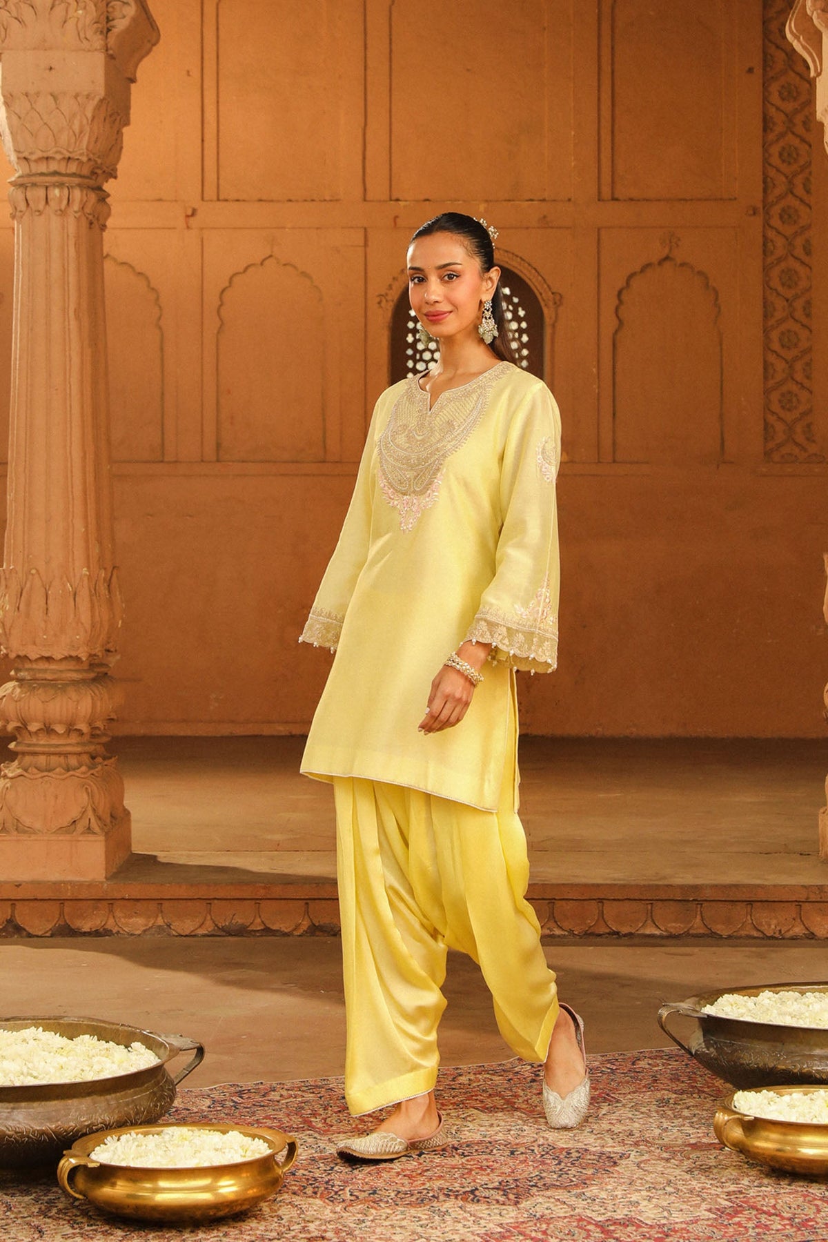 Mehak Jain in Ashira Lemon Yellow- Kurta , Salwar
