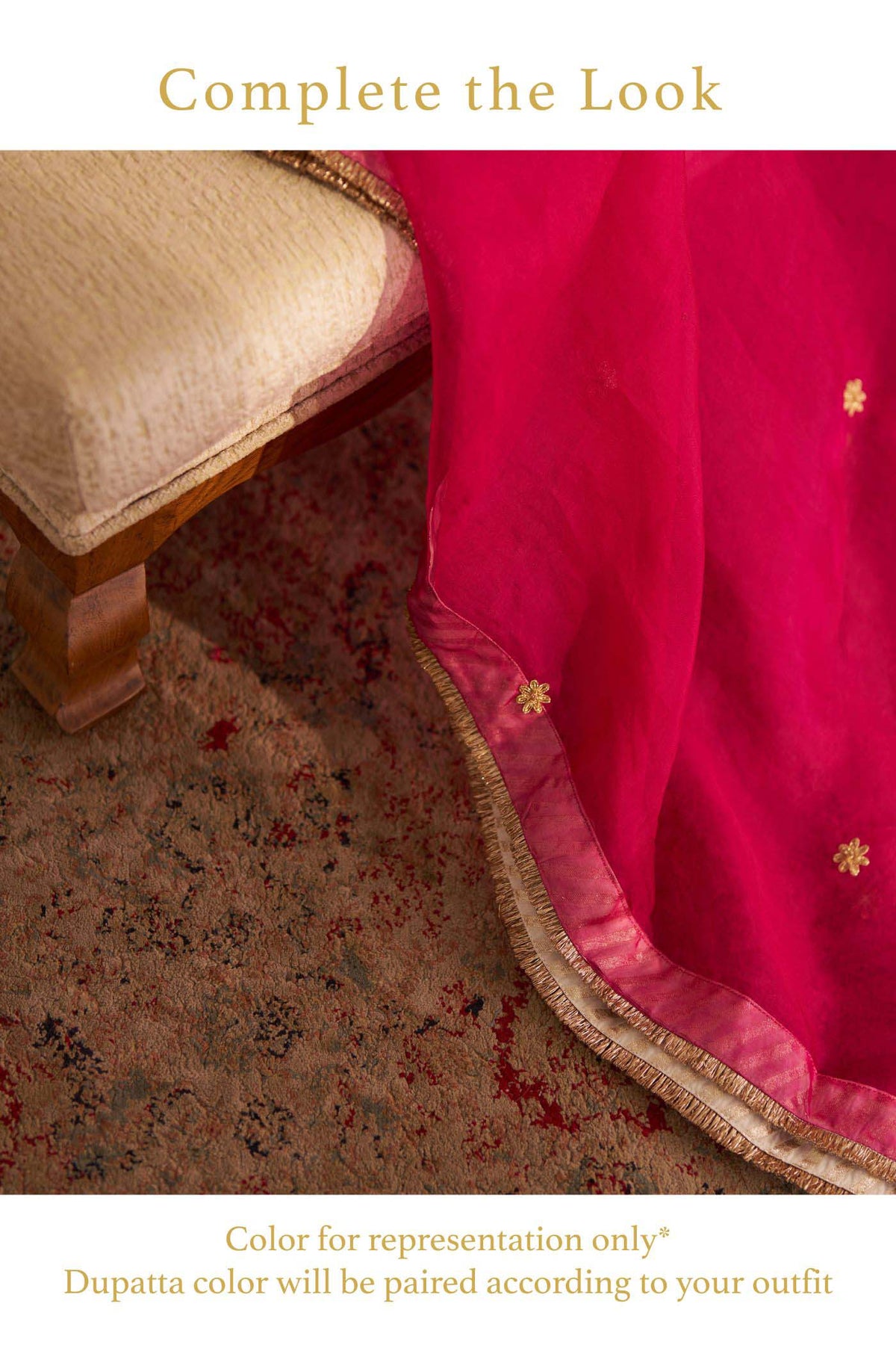 AMAYA - Rani Hotpink LONG KAFTAN WITH SALWAR