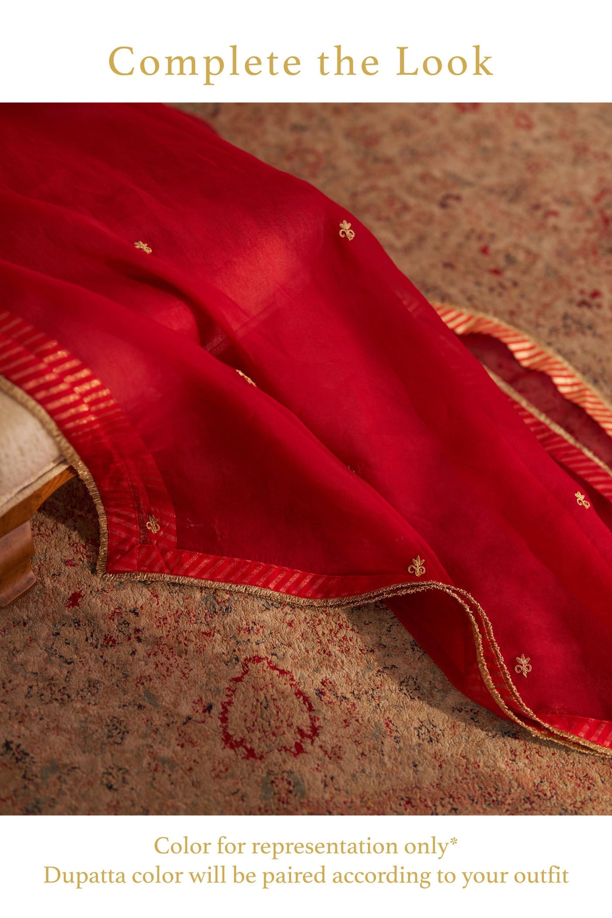 ZALIYAH - RED LONG CHAUGA WITH SALWAR