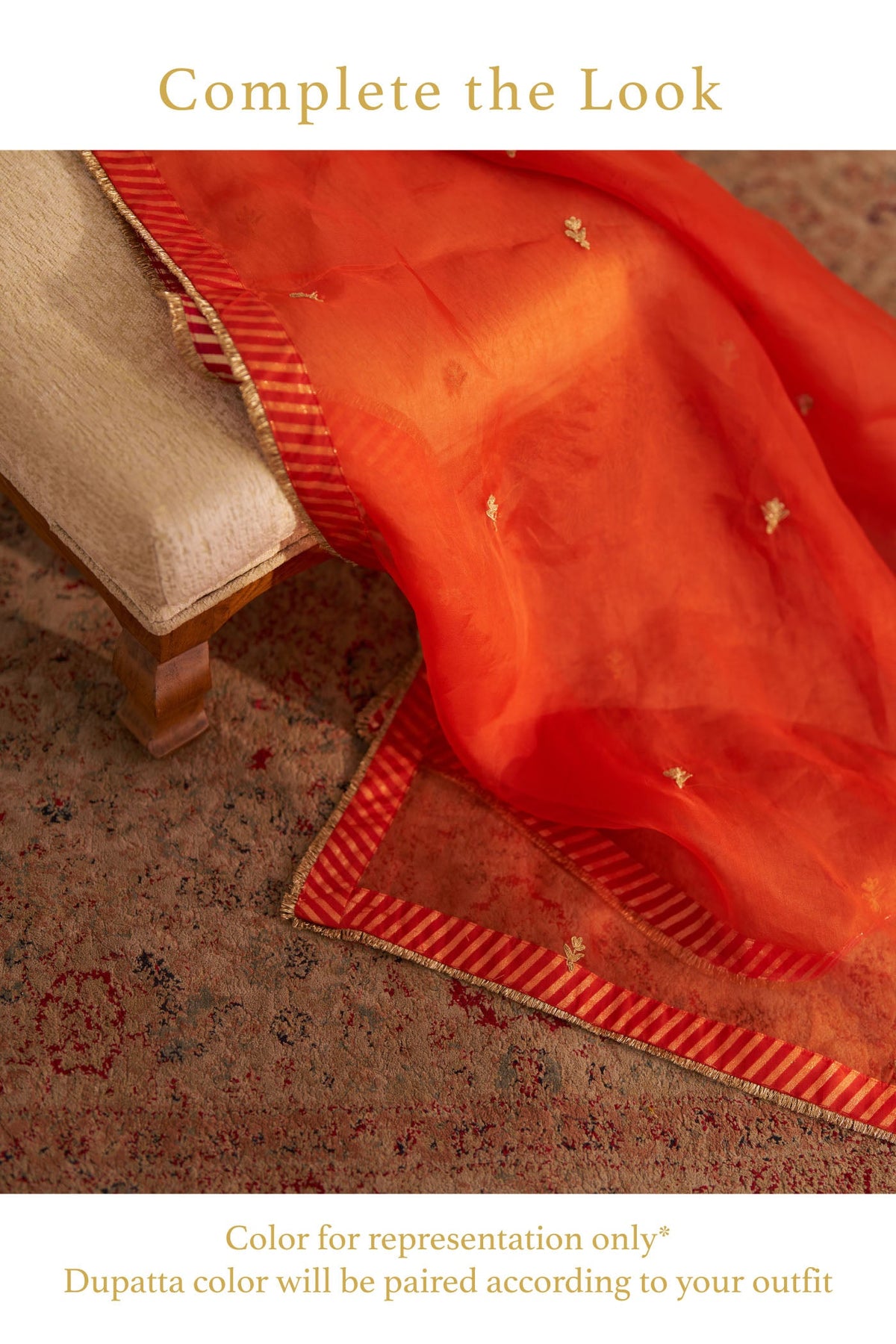 ESRA - Orange LONG CHAUGA WITH SALWAR