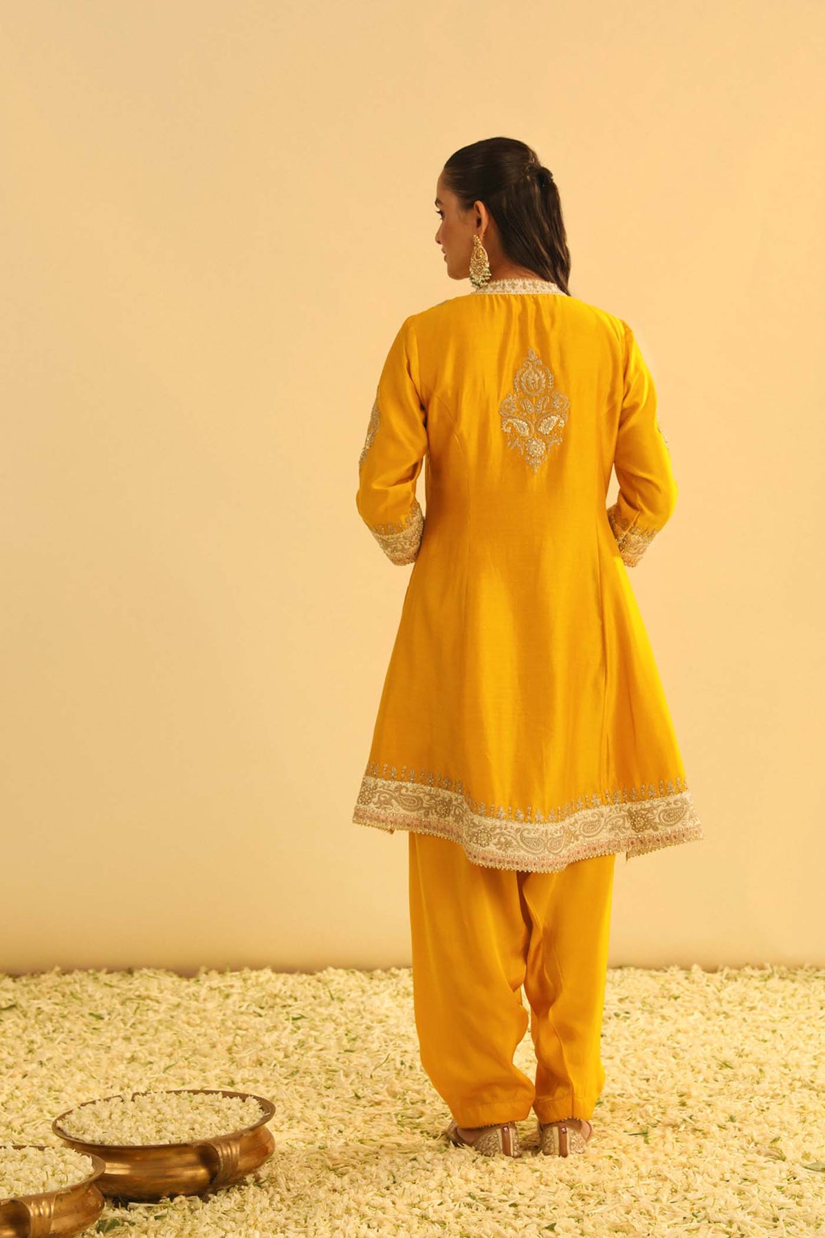 Amani - Heirloom Mustard A-line Kurta with Salwar & Dupatta