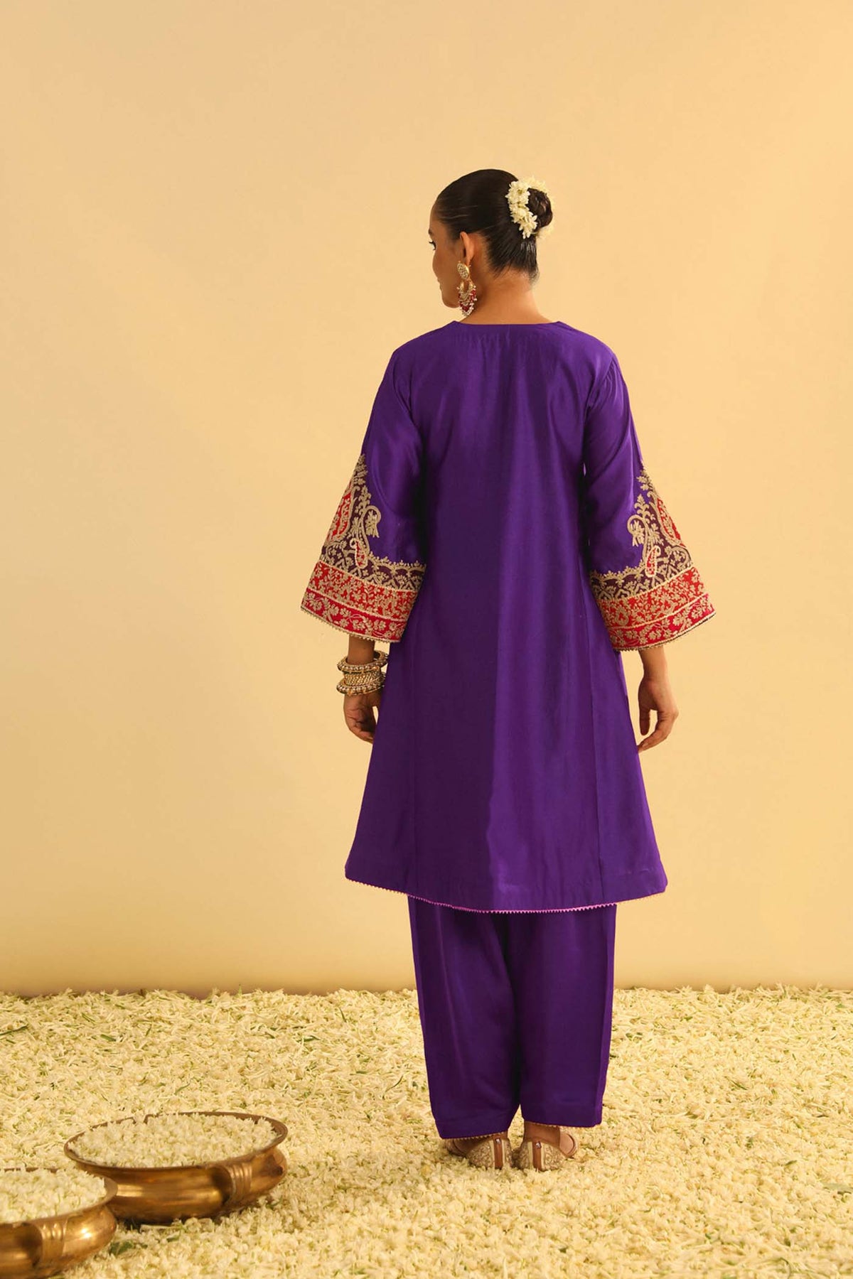 MEHRISH - PURPLE SHORT KALIDAAR CHOGA WITH SALWAR (LXRTS)