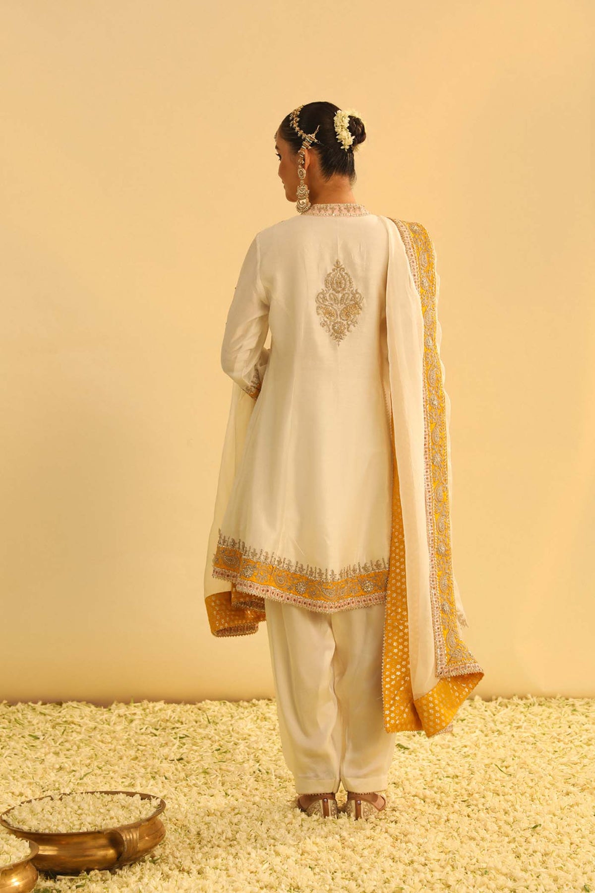 Genelia d'souza in Amani - Daisy Ivory A-line Kurta With Salwar & Dupatta