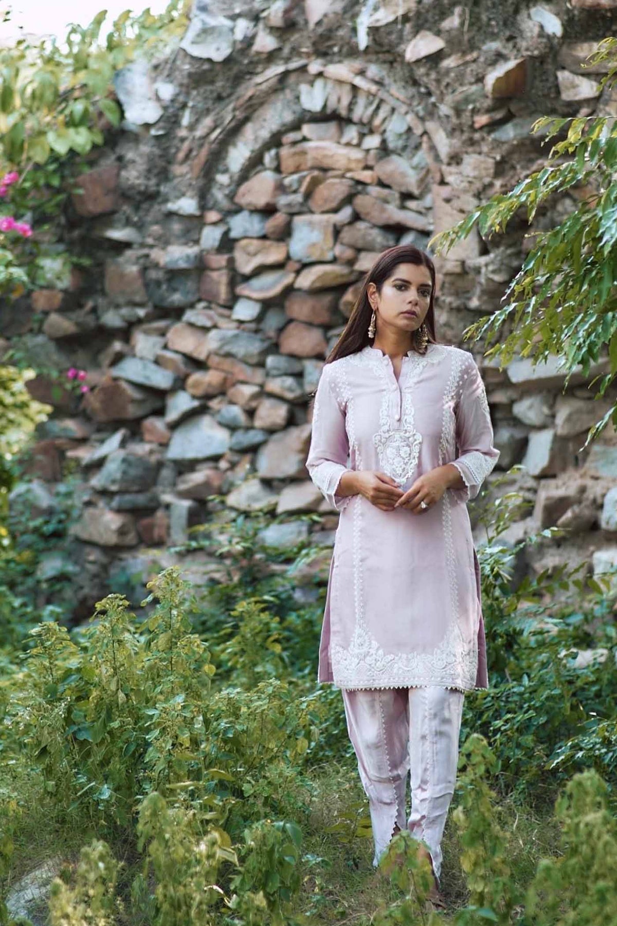 Pallavi Singh In Ayanna - Frosty green short kurta with dhoti