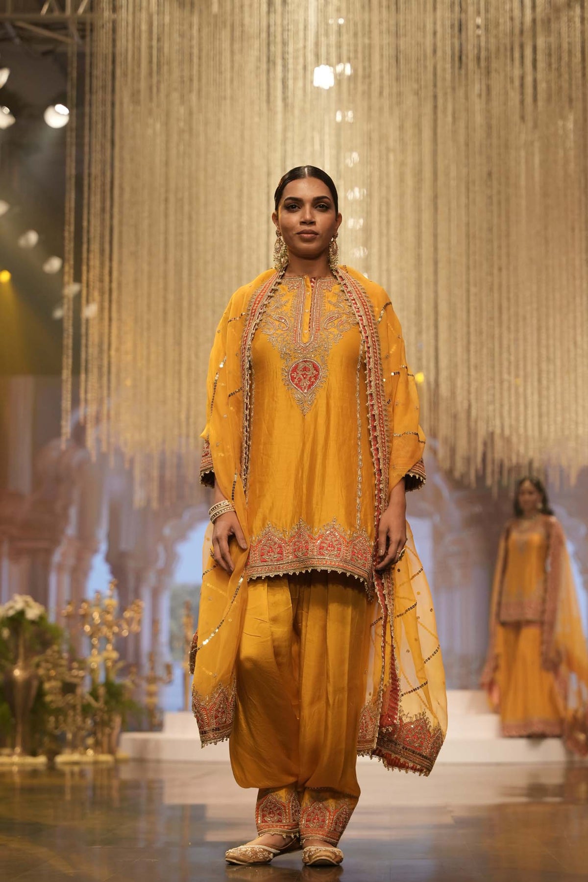Mirha - Mustard Short Straight Kurta with Salwar (Lxrts)