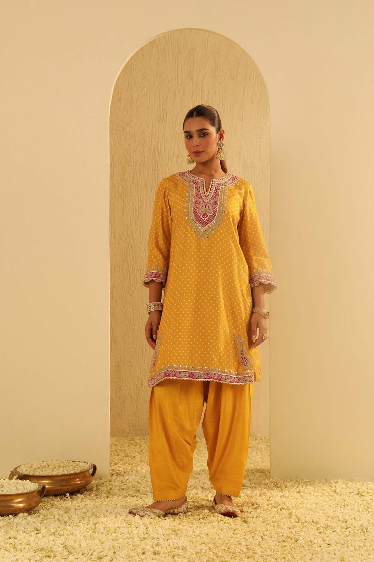 Kaira - Heirloom Mustard Kurta with Salwar