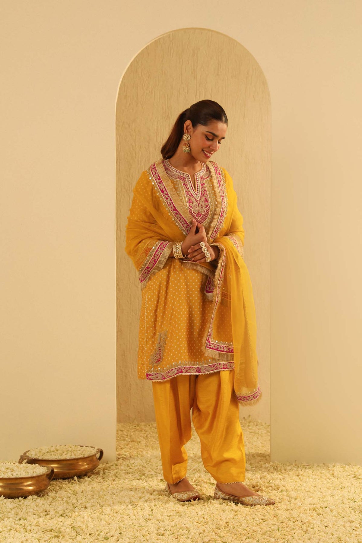 Kaira - Heirloom Mustard Kurta with Salwar