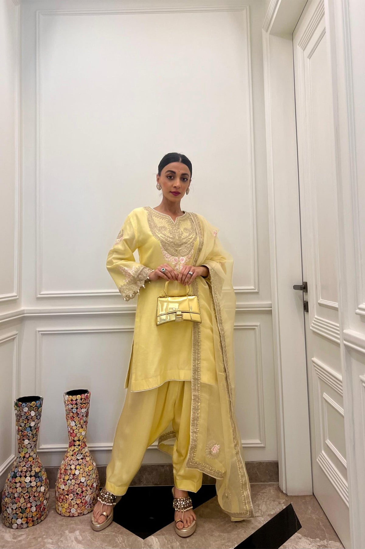 Mehak Jain in Ashira Lemon Yellow- Kurta , Salwar