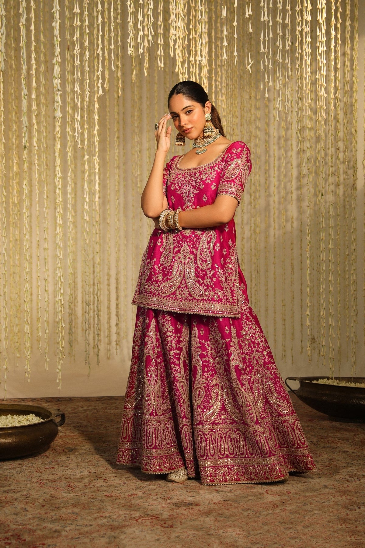 MAZNEEN - Rani Hotpink Sharara