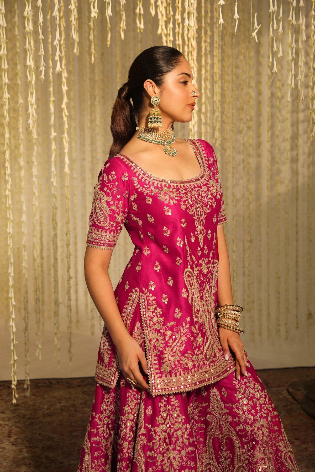 MAZNEEN - Rani Hotpink Sharara