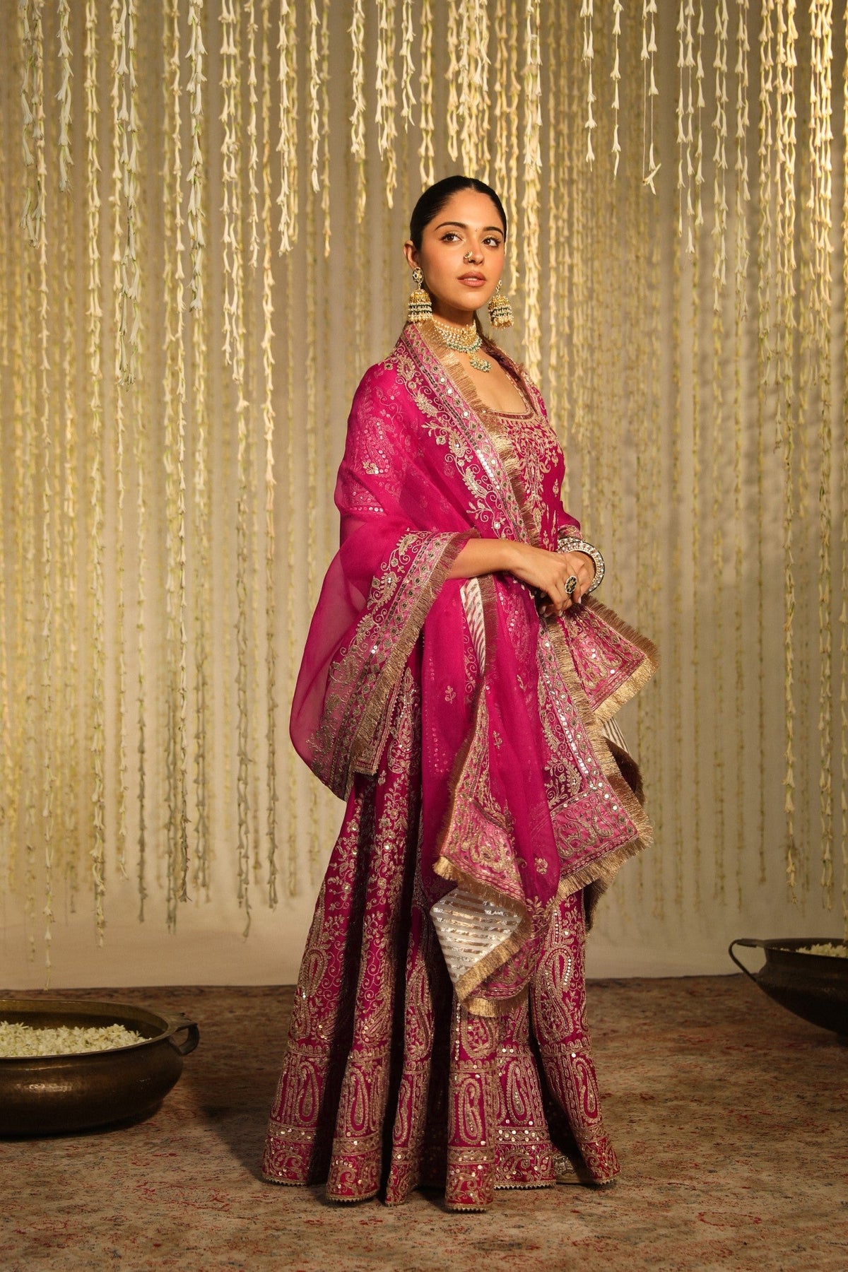 MAZNEEN - Rani Hotpink Sharara