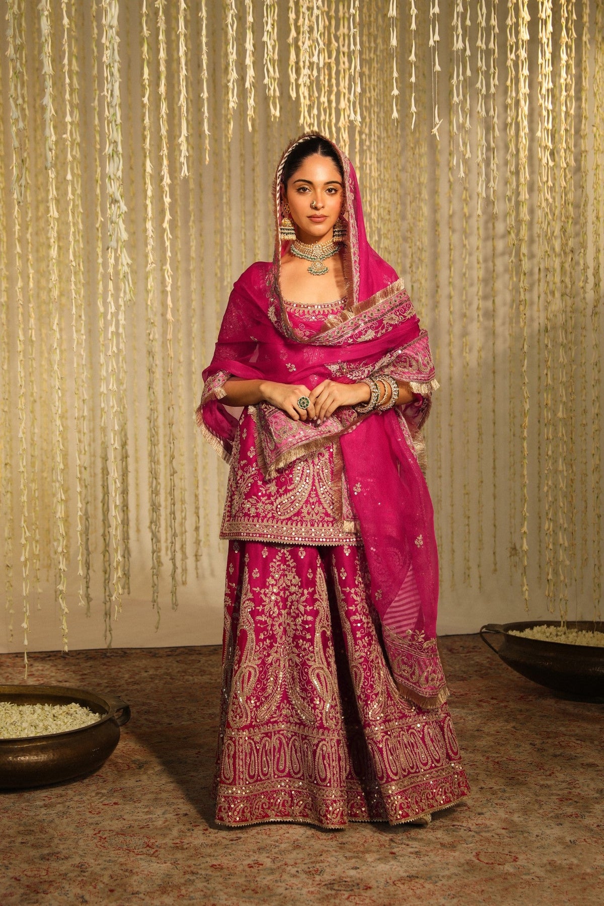 MAZNEEN - Rani Hotpink Sharara
