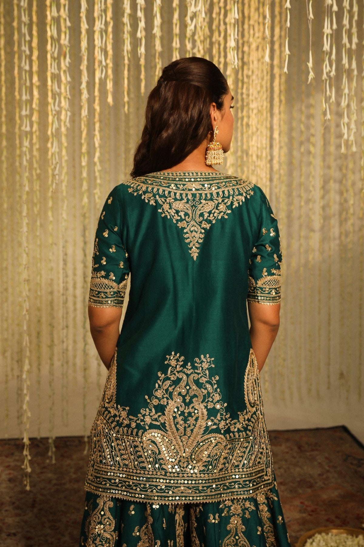 Chandni Girdhar In AAFIYA - EMERALD GREEN SHARARA