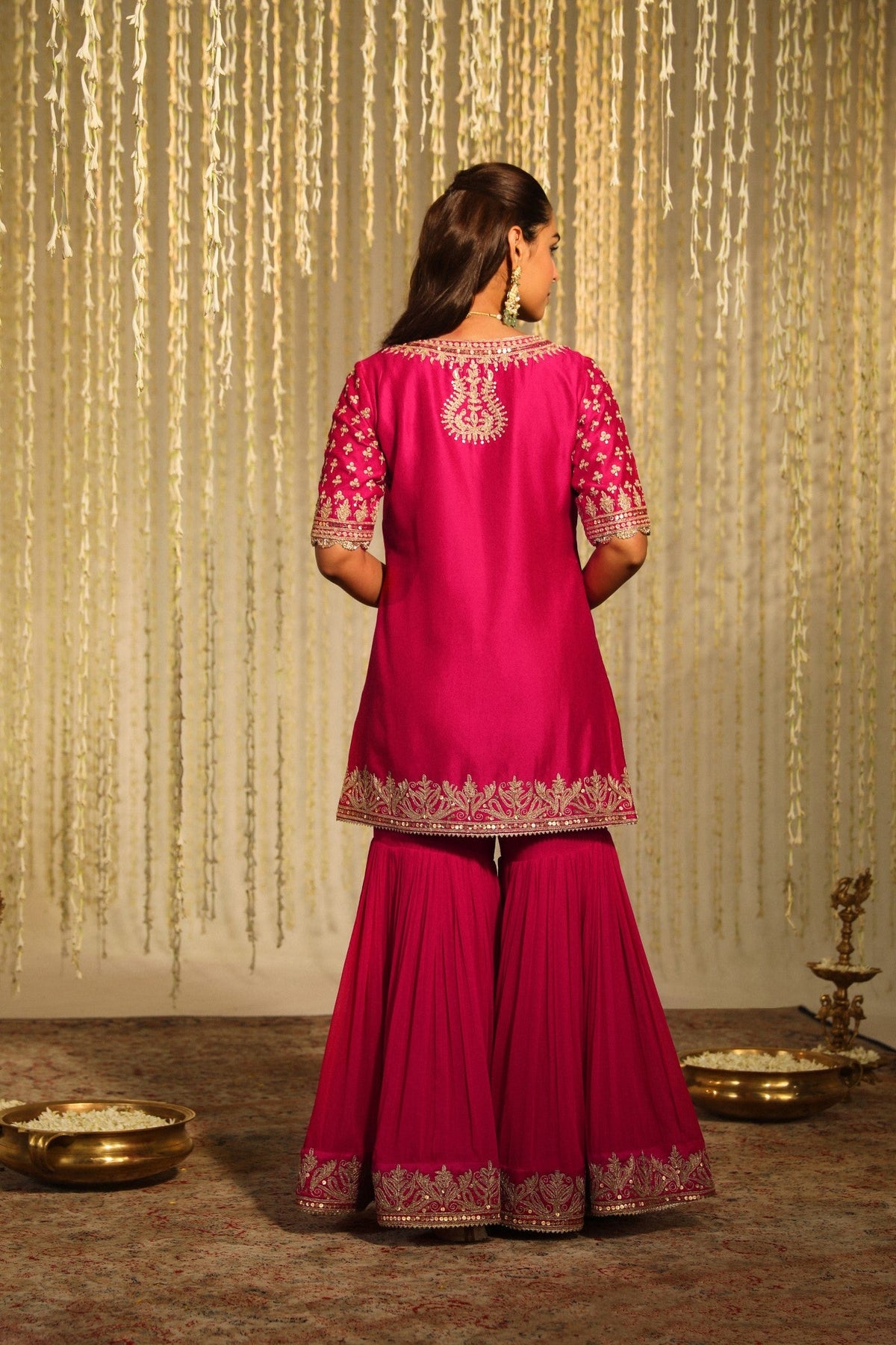 Kulvir Kaur In AAIRA - Rani Hotpink SHORT KURTA WITH GARARA AND DUPATTA