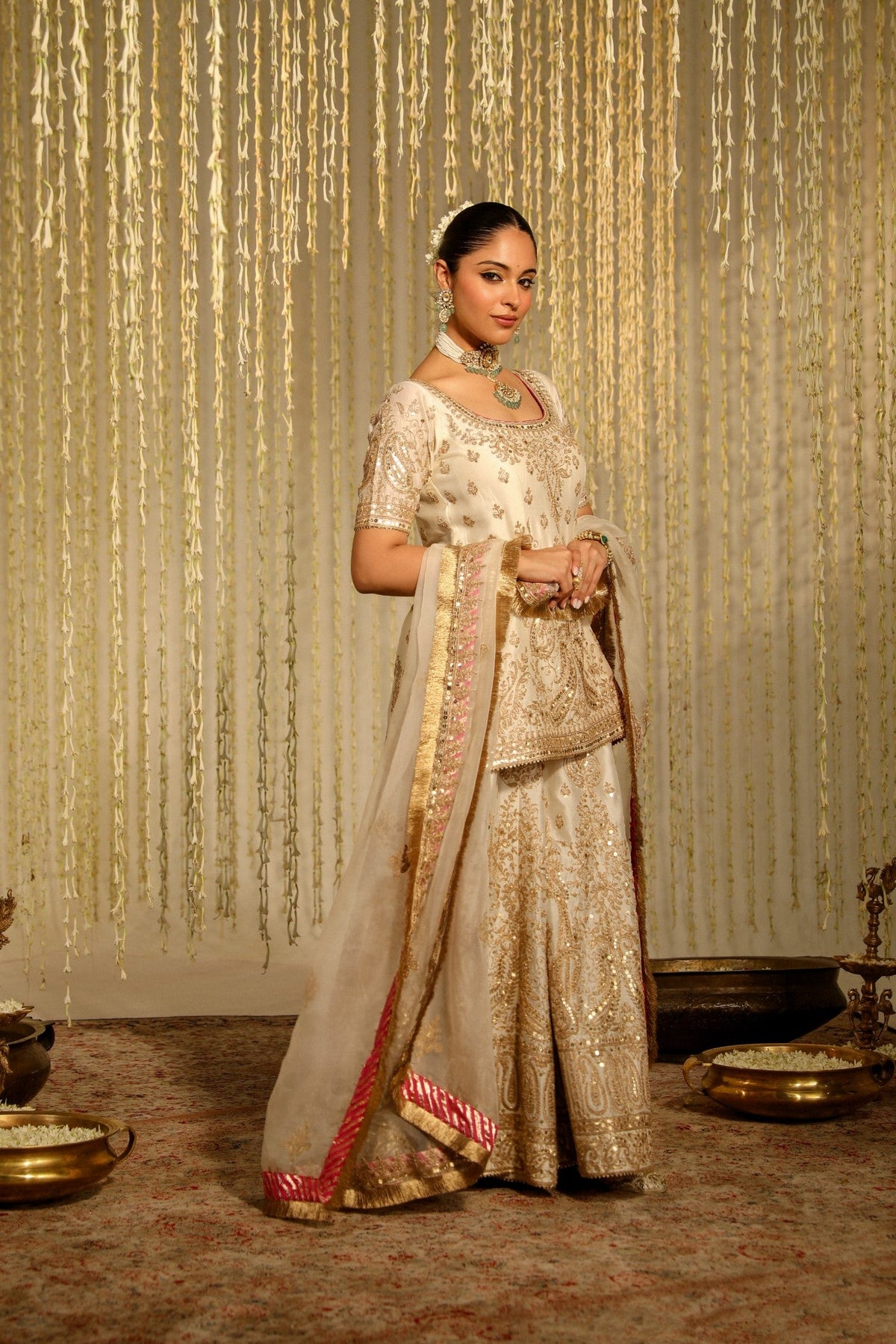 MAZNEEN - DAISY IVORY SHARARA