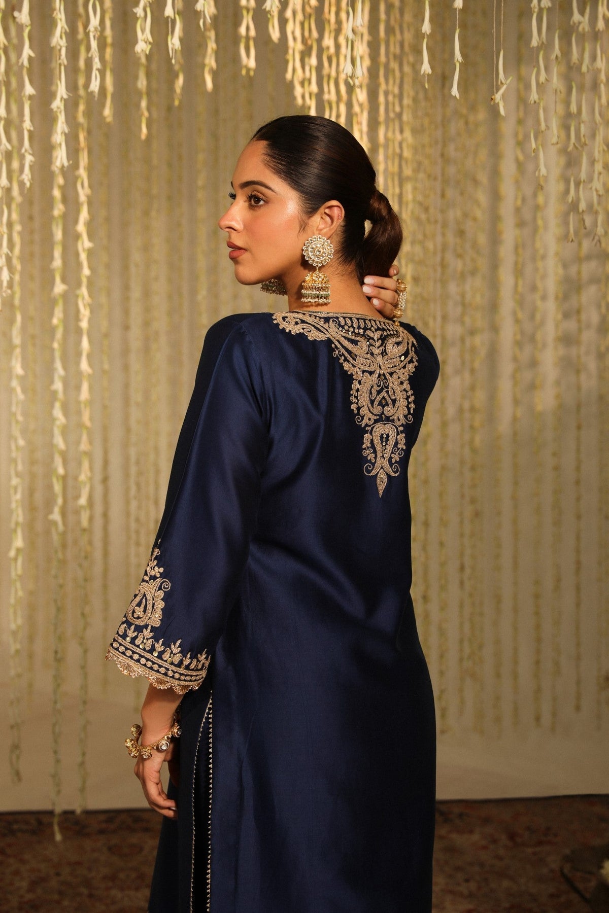 AMAYRA - DEEP BLUE SHORT KURTA WITH DHOTI (LXRTS)