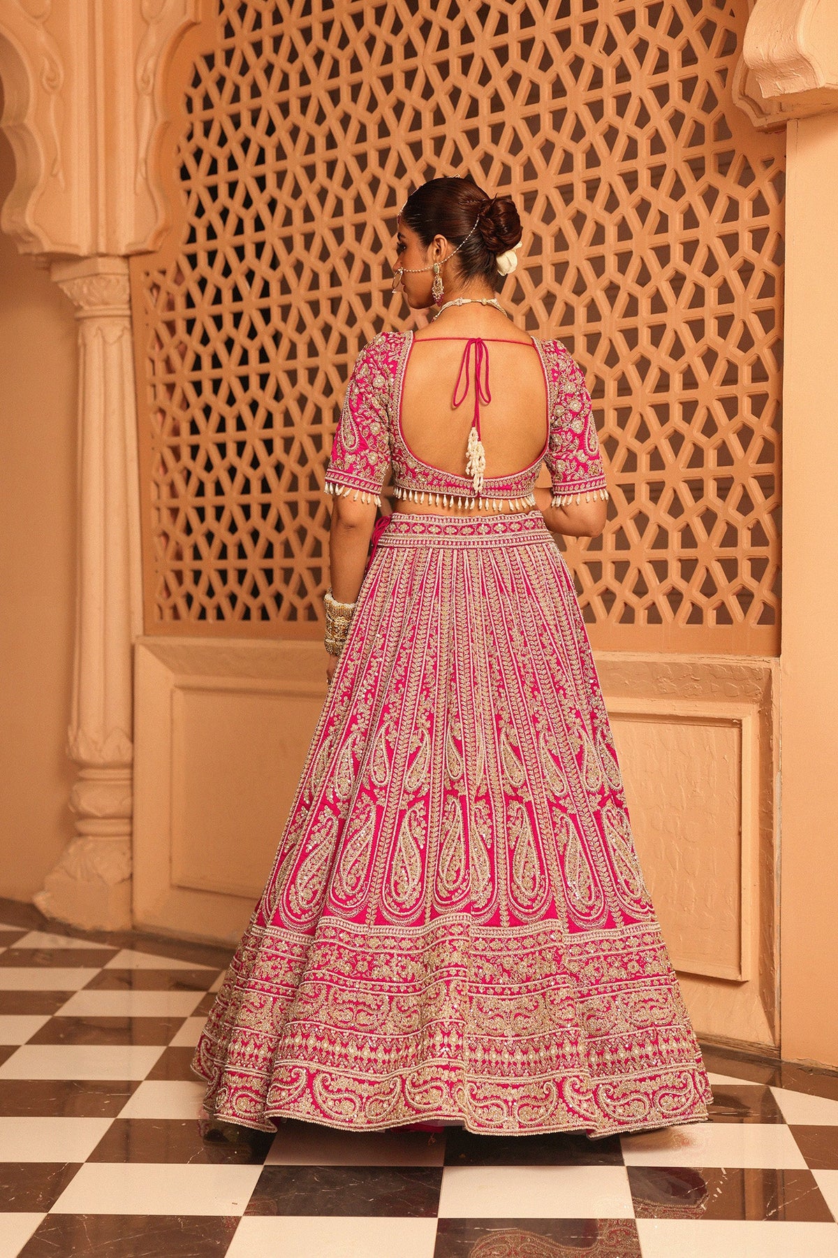 Inaya - Rani Hotpink Lehenga with Blouse and Dupatta