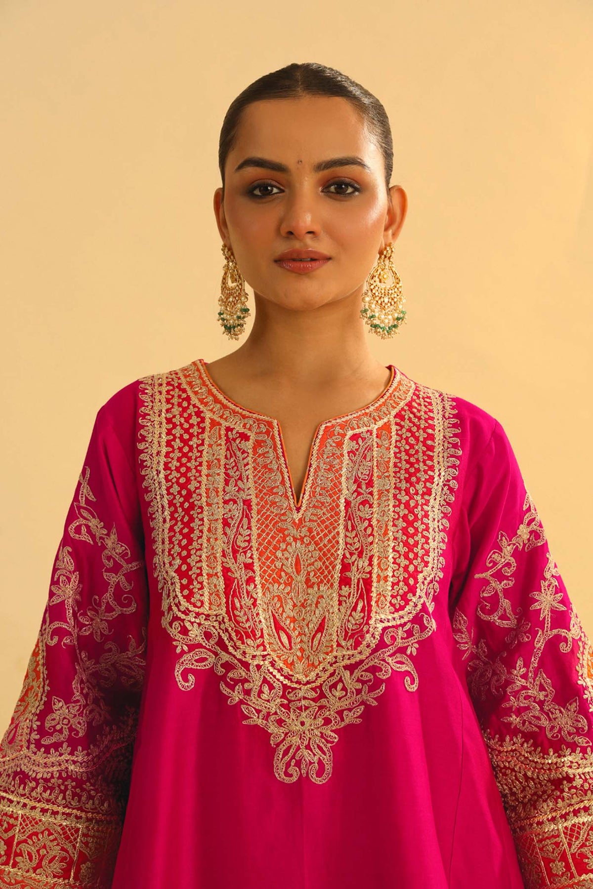 MOHSINA - Rani Hotpink SHORT KALIDAAR CHOGA WITH SALWAR (LXRTS)