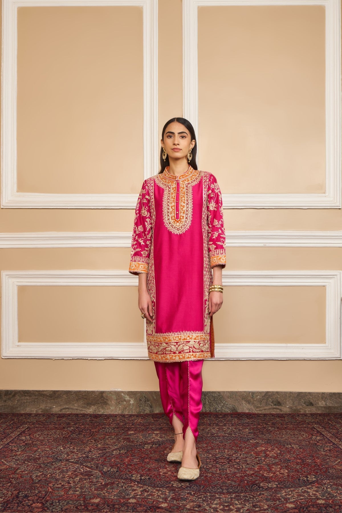 Ankita Rai In MEHNOOR - Rani Hotpink KURTA WITH DHOTI