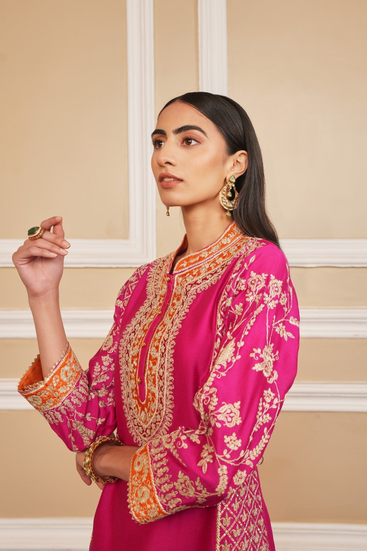 Ankita Rai In MEHNOOR - Rani Hotpink KURTA WITH DHOTI