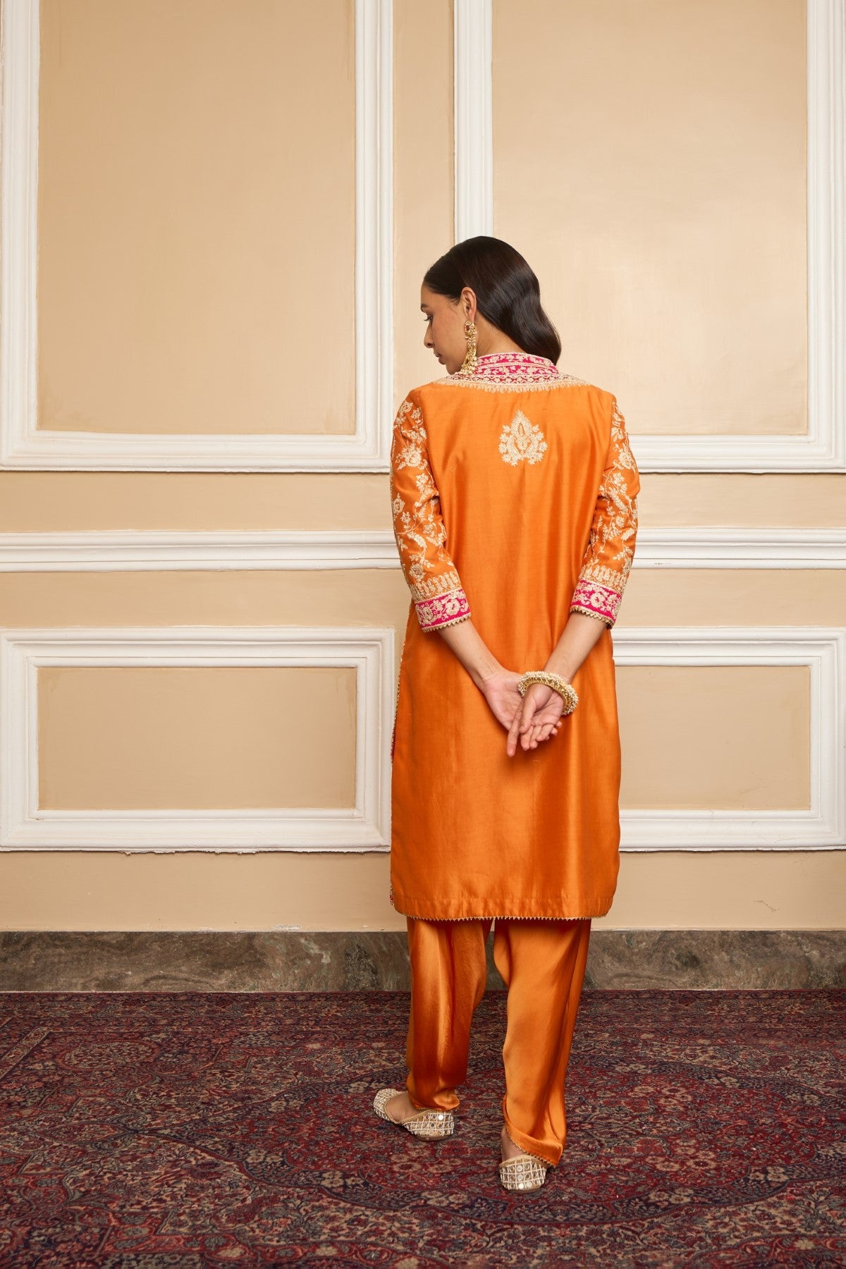 Parineeti Chopra In MEHNOOR - Orange KURTA WITH DHOTI