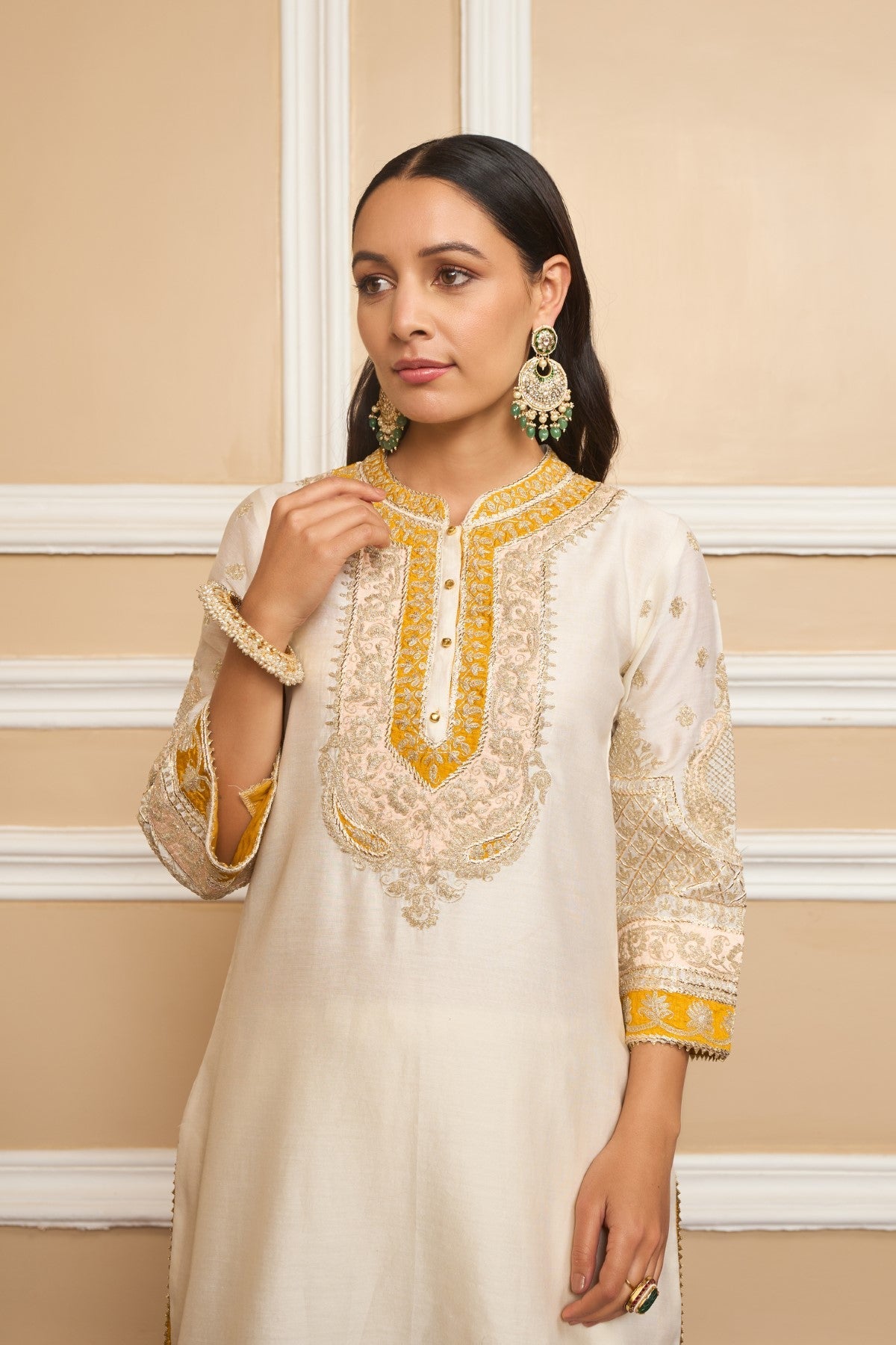 Shilpa Shetty in Myreen - Daisy Ivory Kurta With Dhoti