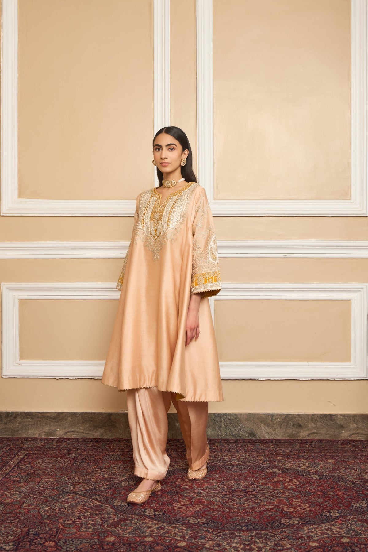 Payal Sen In MOHSINA - ROSE PINK SHORT KALIDAAR CHOGA WITH SALWAR