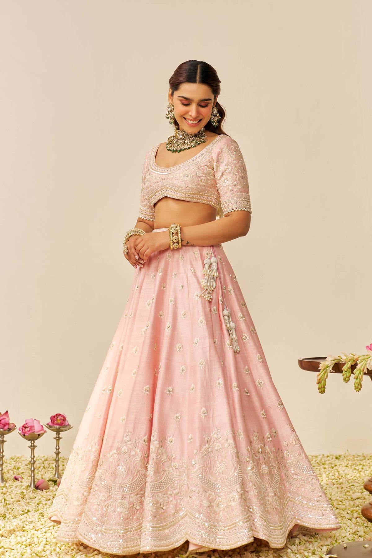 FIDA - Blush Pink LEHENGA WITH BLOUSE AND DUPATTA