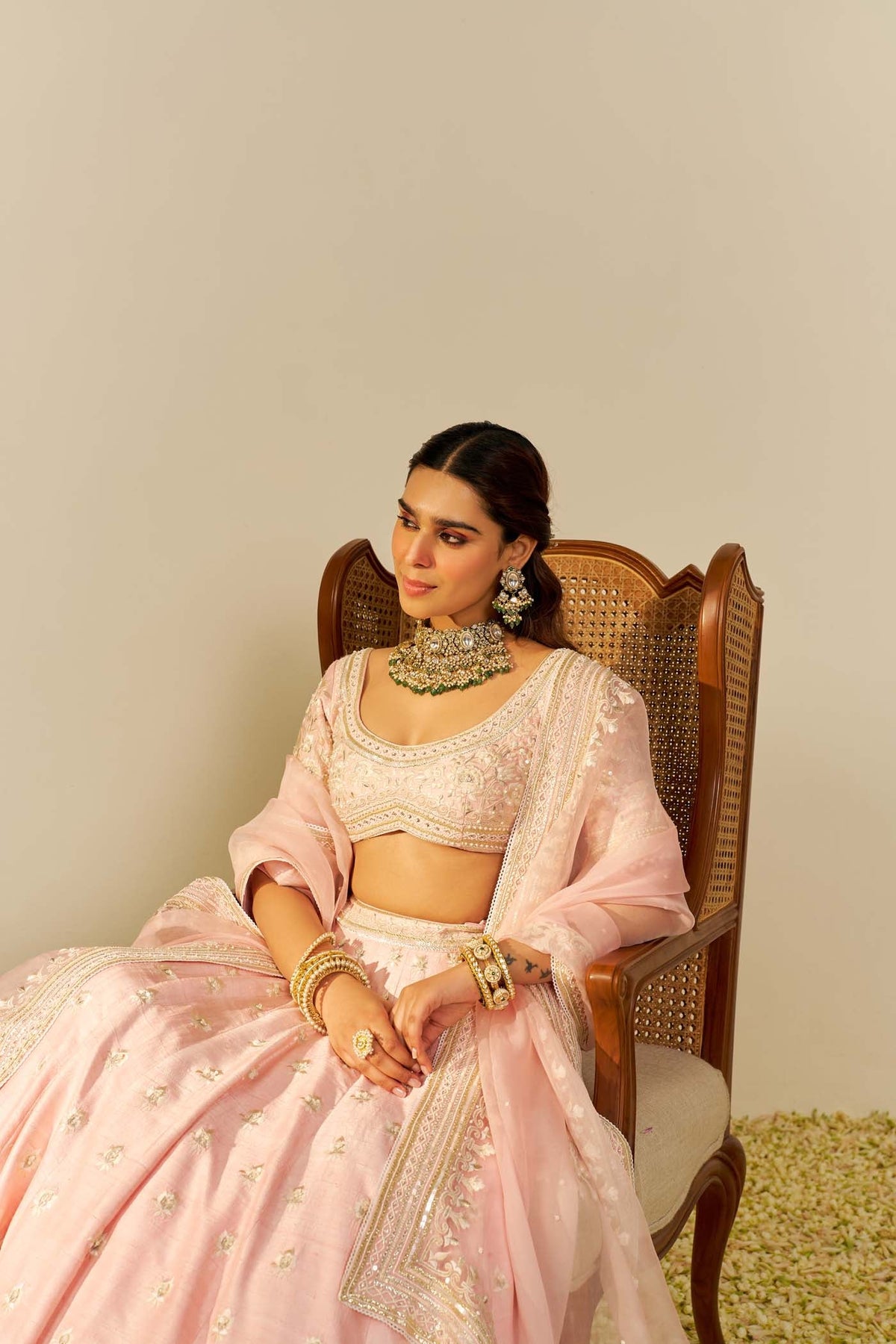 FIDA - Blush Pink LEHENGA WITH BLOUSE AND DUPATTA