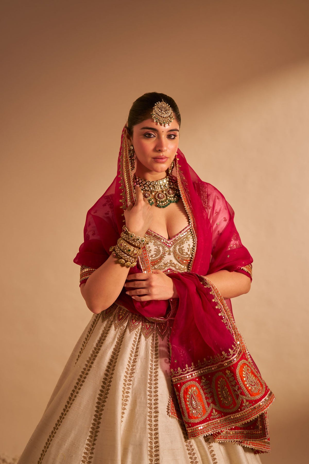 Nabha Natesh In AMARA - Daisy Ivory LEHENGA