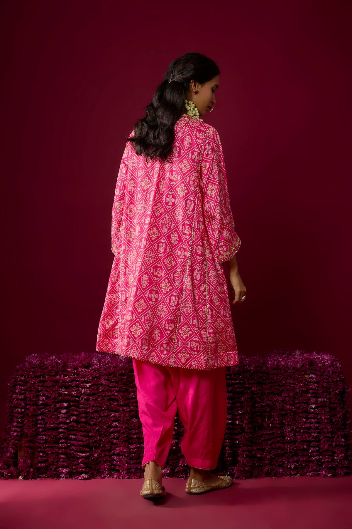 Nadia - Pink Short Chauga With Salwar (RTS)