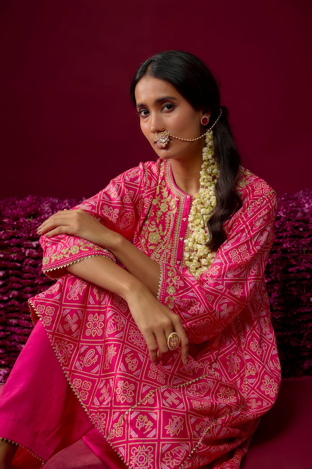 Nadia - Pink Short Chauga With Salwar