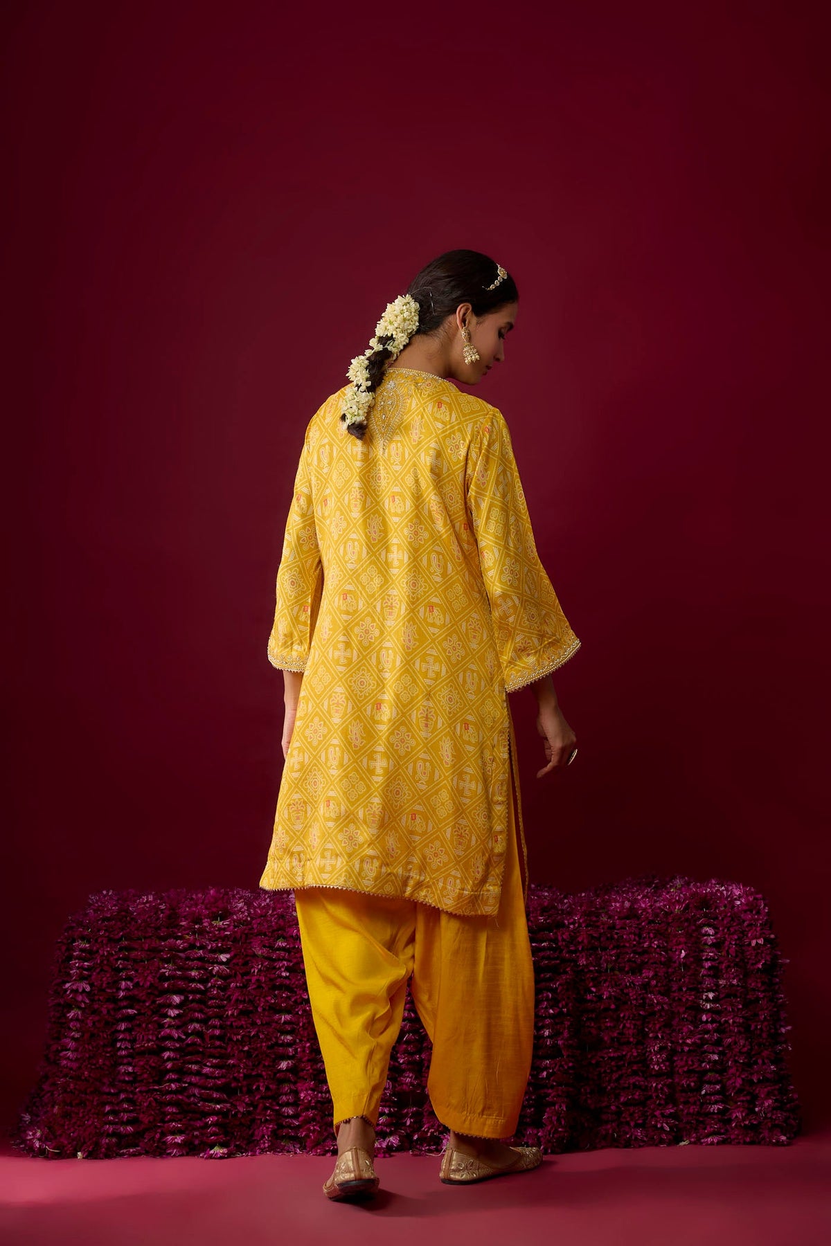Sarah - Heirloom Mustard Kurta With Salwar