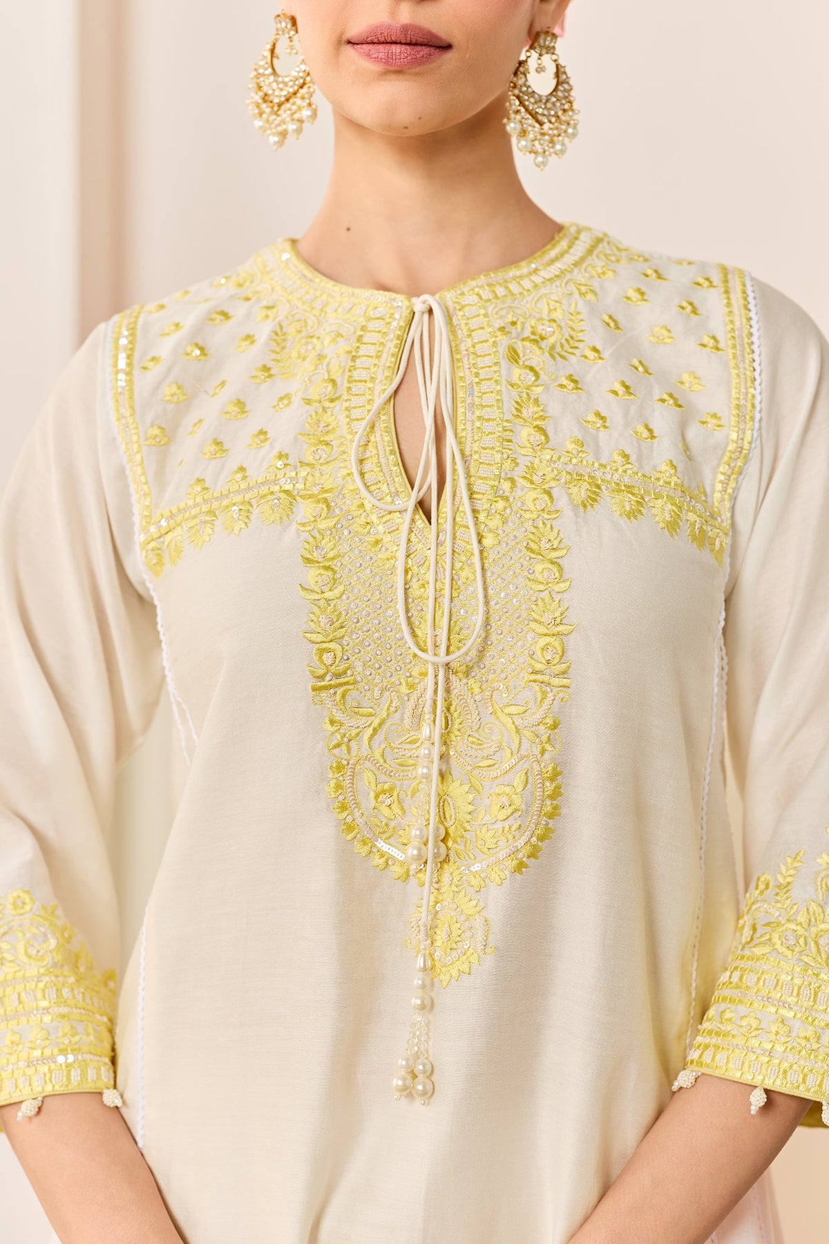 ARSHIYA - DAISY IVORY WITH LEMON YELLOW CHOGA WITH SALWAR (LXRTS)