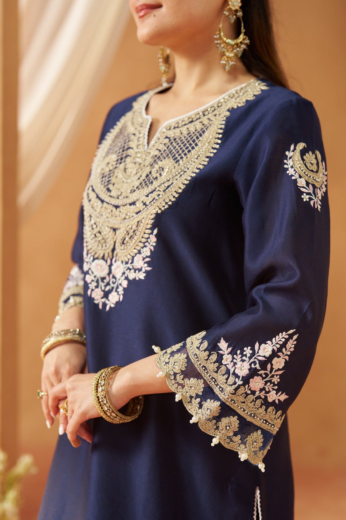 Ashira -Deep Blue Short Kurta with Salwar