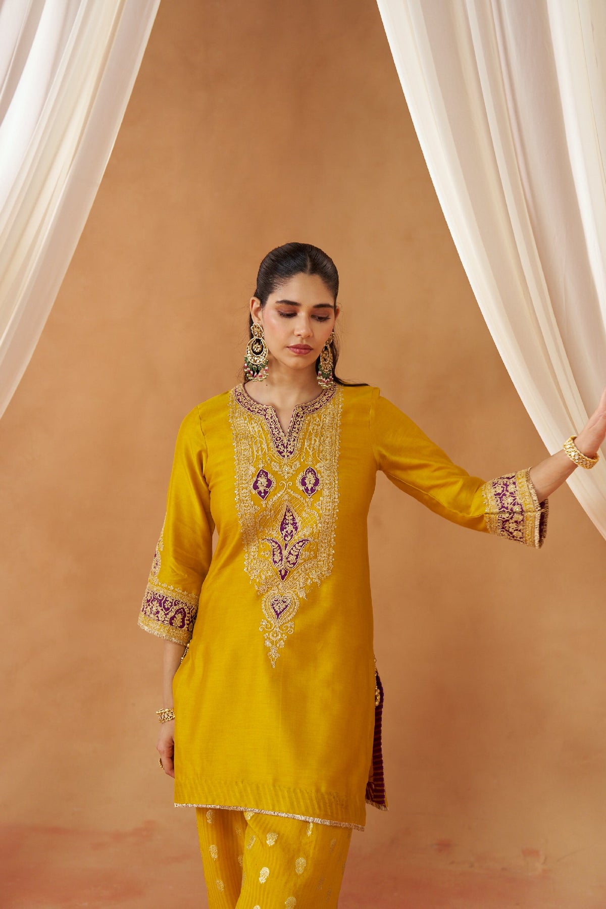 Adeela Mustard Kurta with Salwar