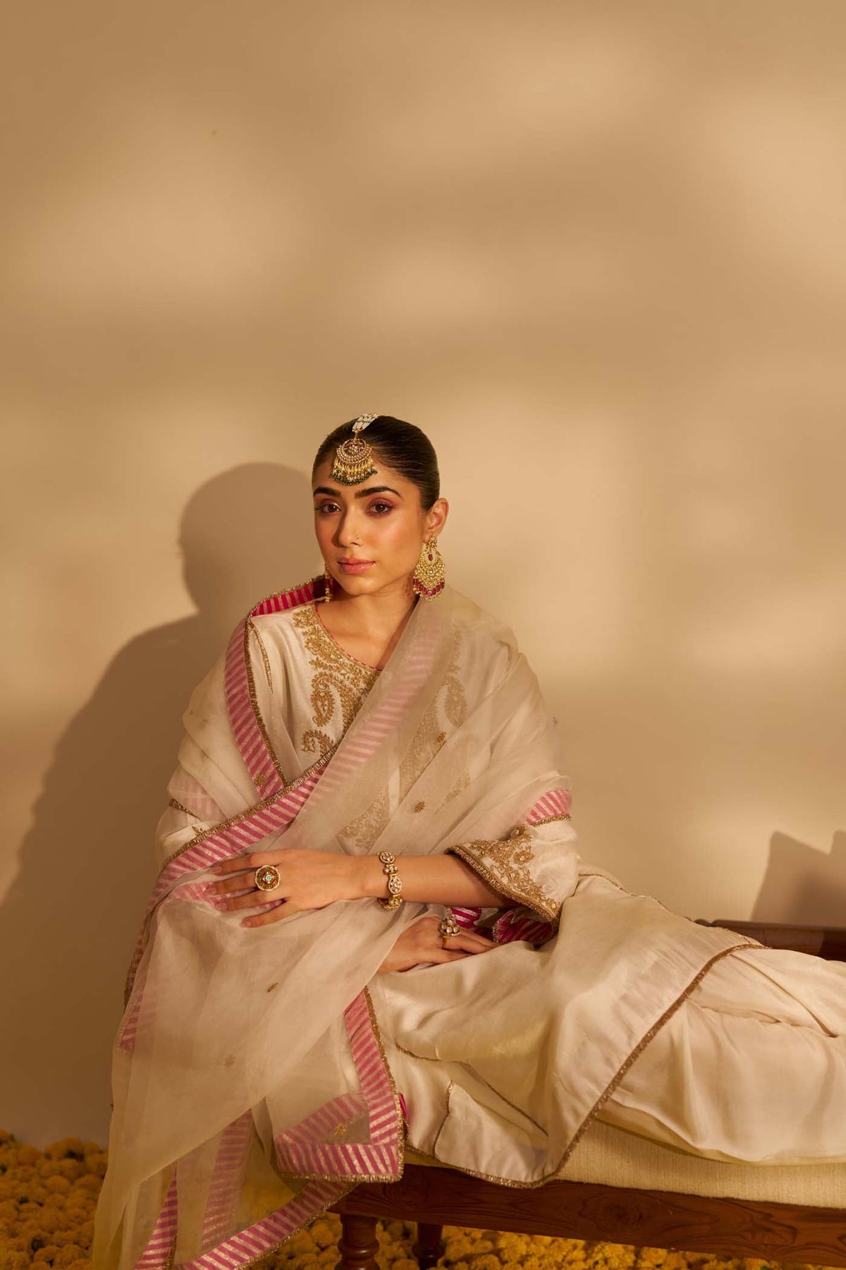 AYRA - DAISY IVORY SHORT CHAUGA WITH SALWAR