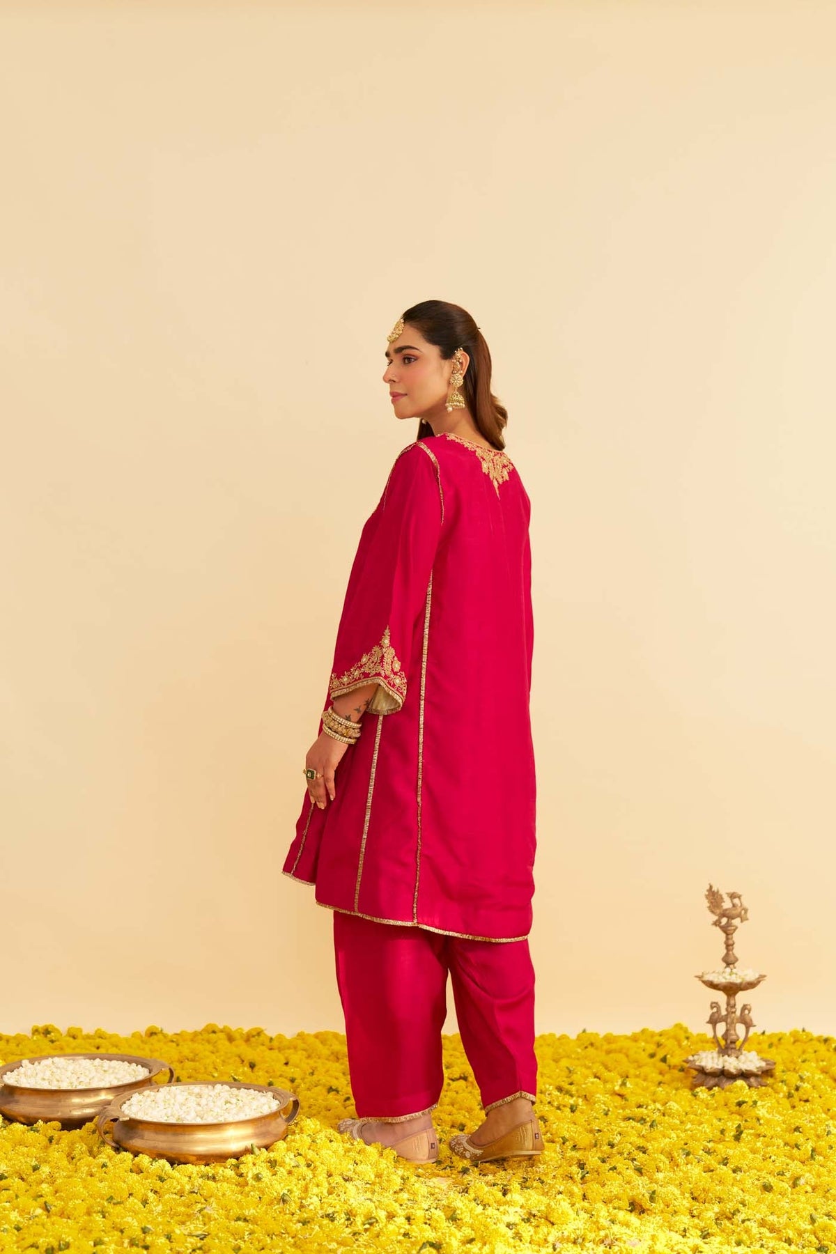 AYRA - Rani Hotpink SHORT CHAUGA WITH SALWAR