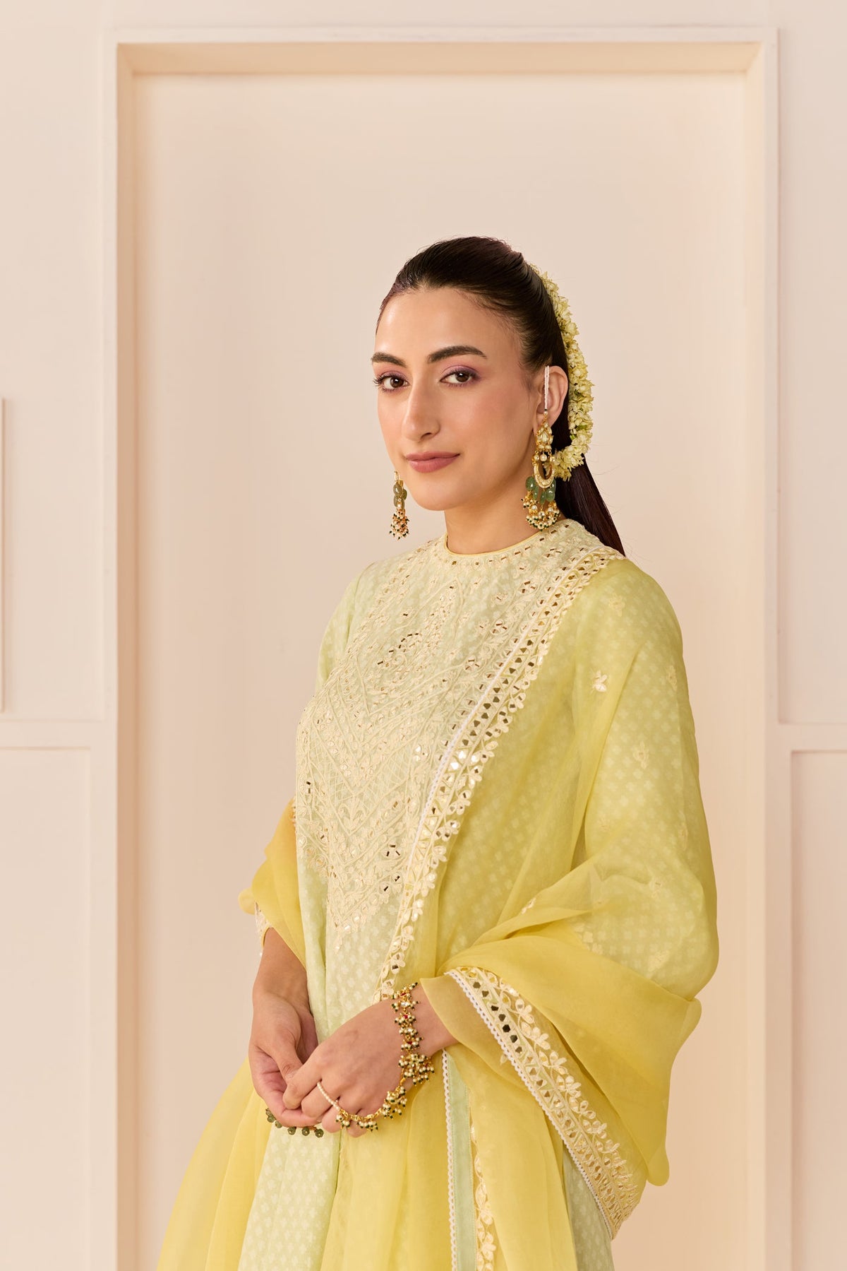 Nida - Mint Green Short Choga With Farshi Salwar (LXRTS)