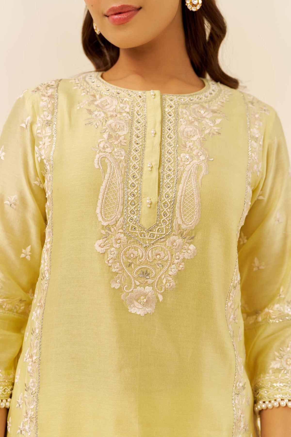 Vipra Mehta in ZAISHA - Lemon Yellow SHORT KURTA WITH DHOTI
