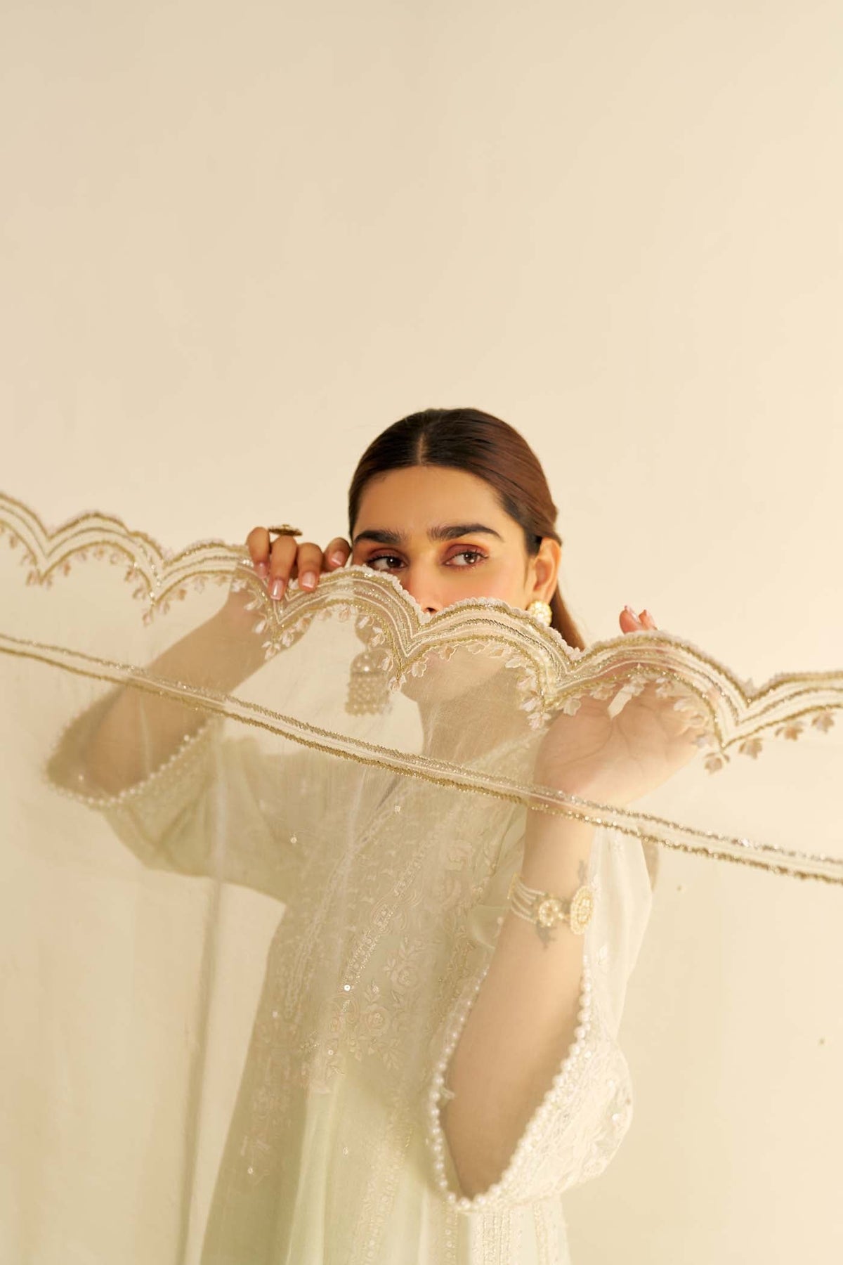MAAROOFA - Mint Green LONG CHAUGA WITH SALWAR
