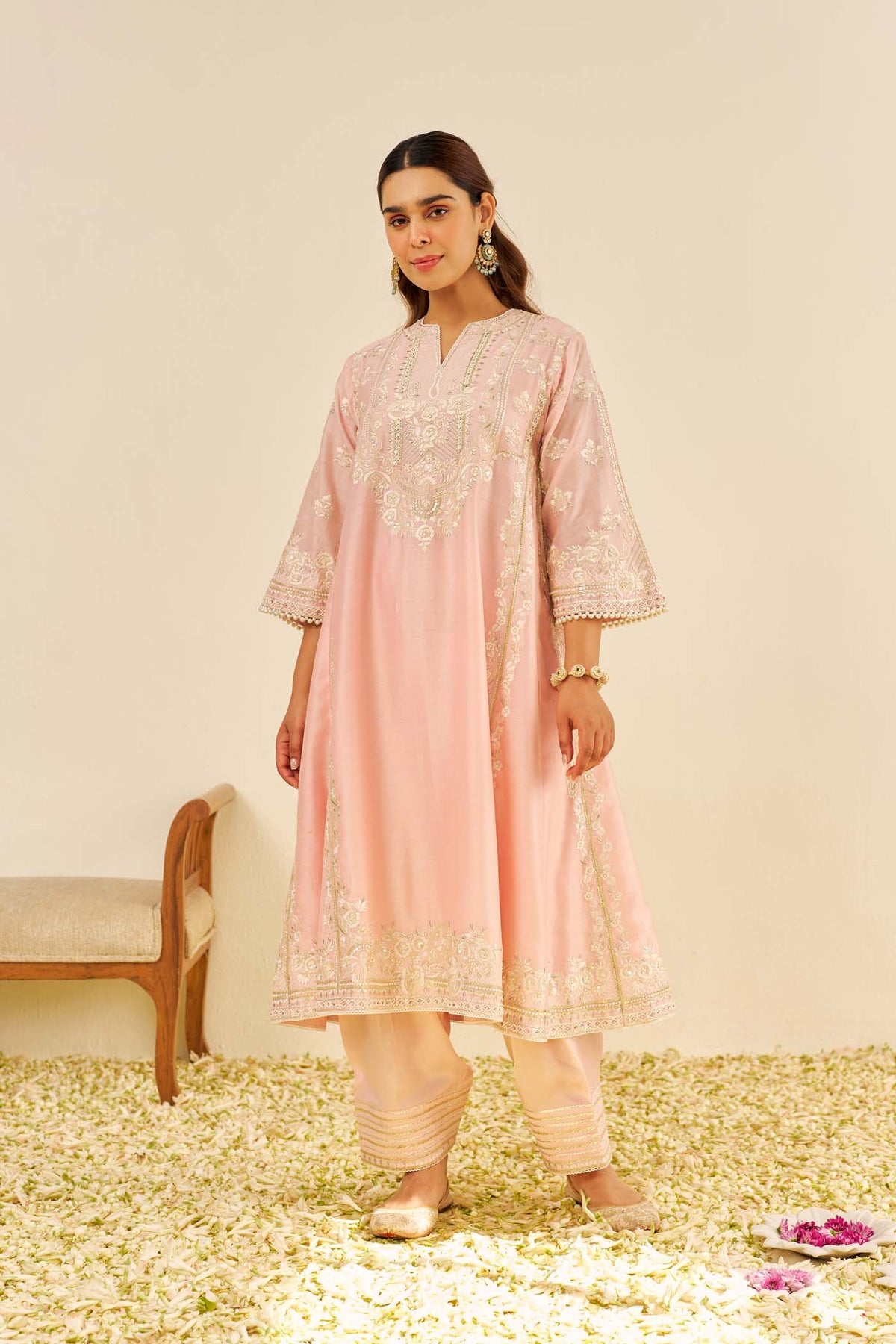 Maziya - Blush Pink Long Chauga With Salwar (LXRTS)