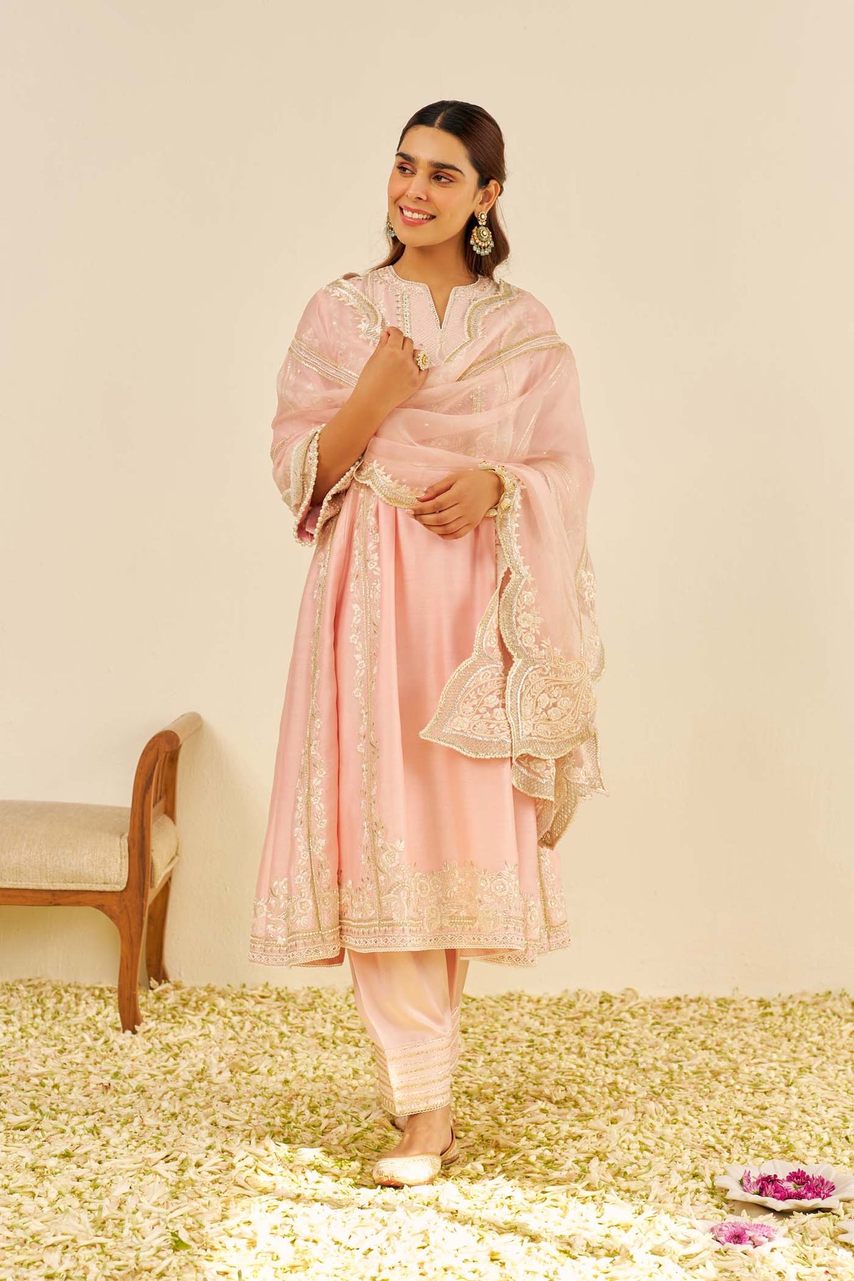 Maziya - Blush Pink Long Chauga With Salwar (LXRTS)