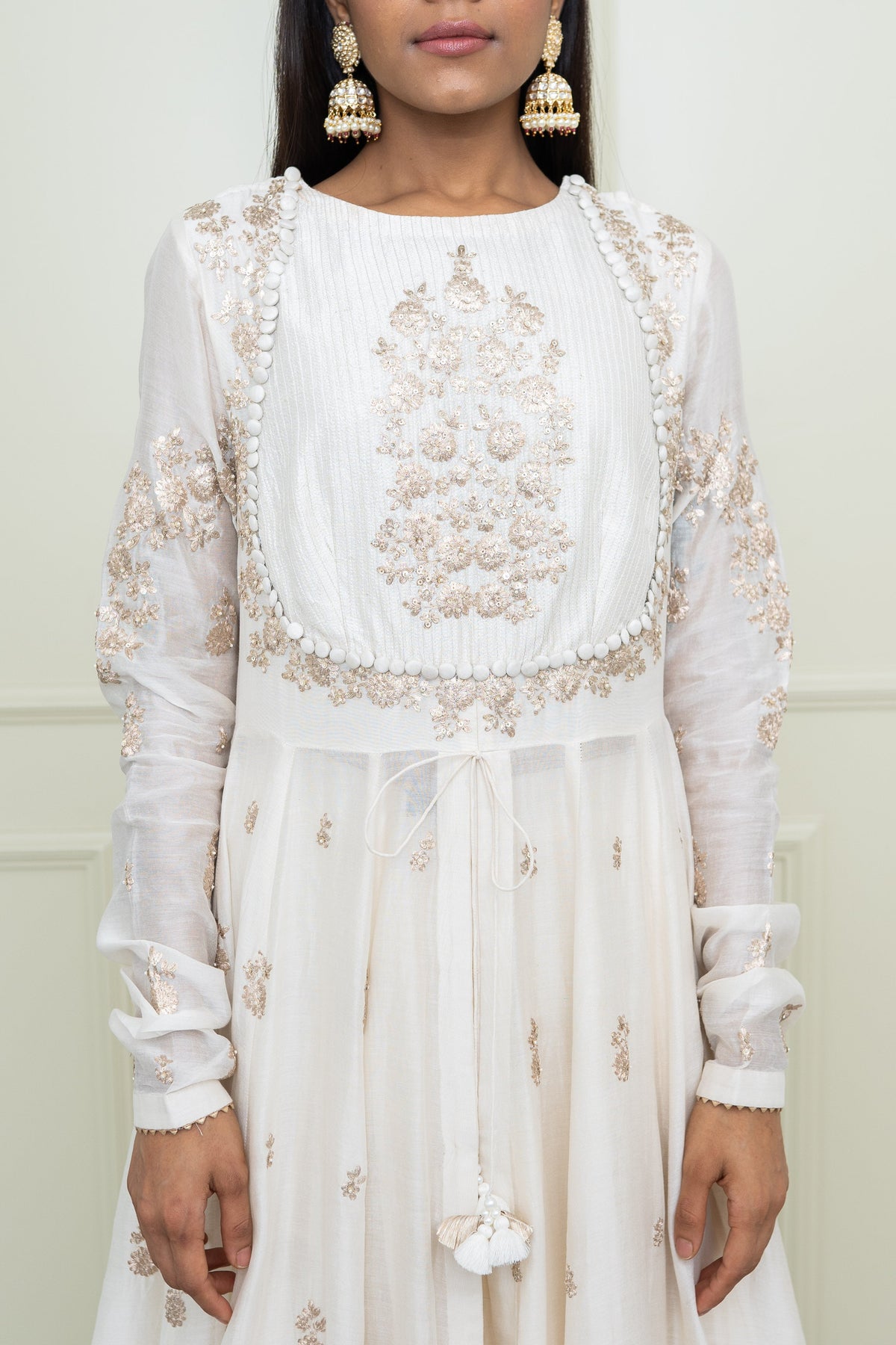 Taarini- Daisy Ivory Tilla Embroidered Anarkali Set