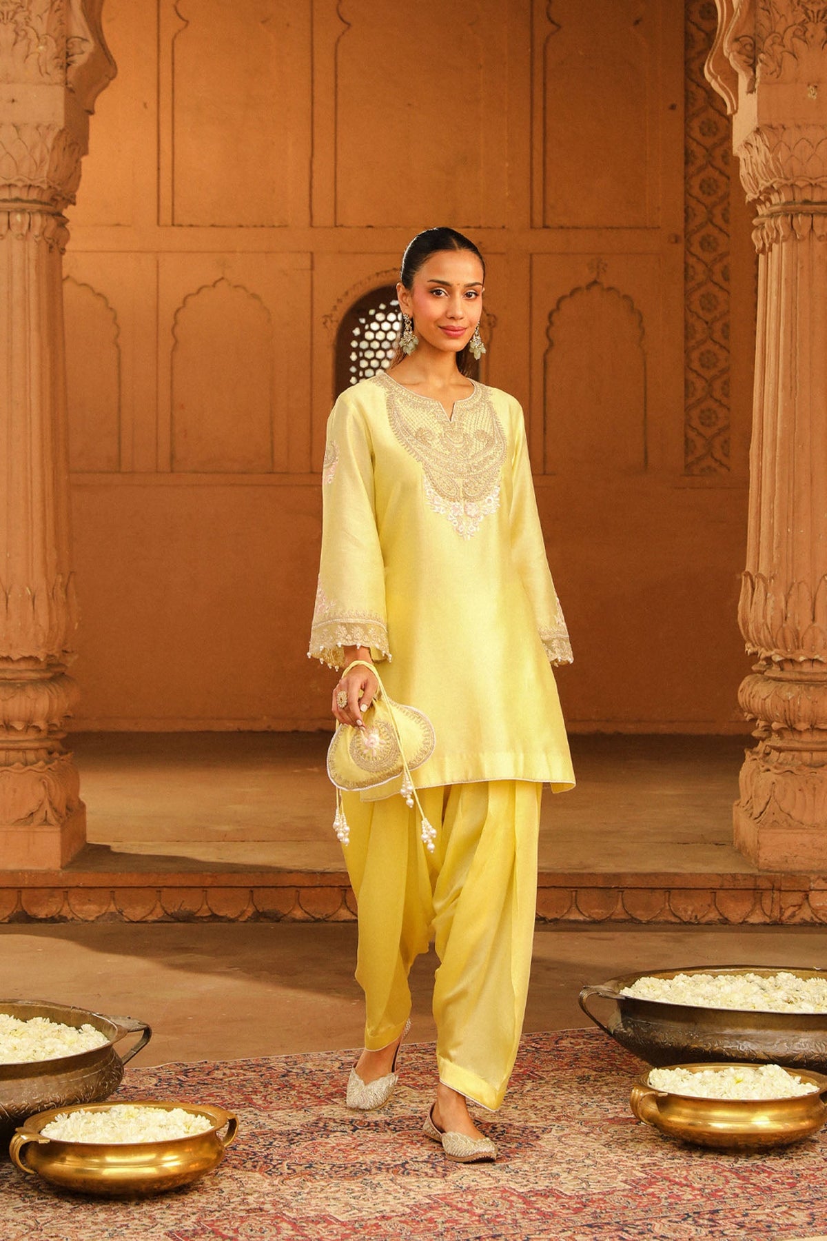 Mehak Jain in Ashira Lemon Yellow- Kurta , Salwar
