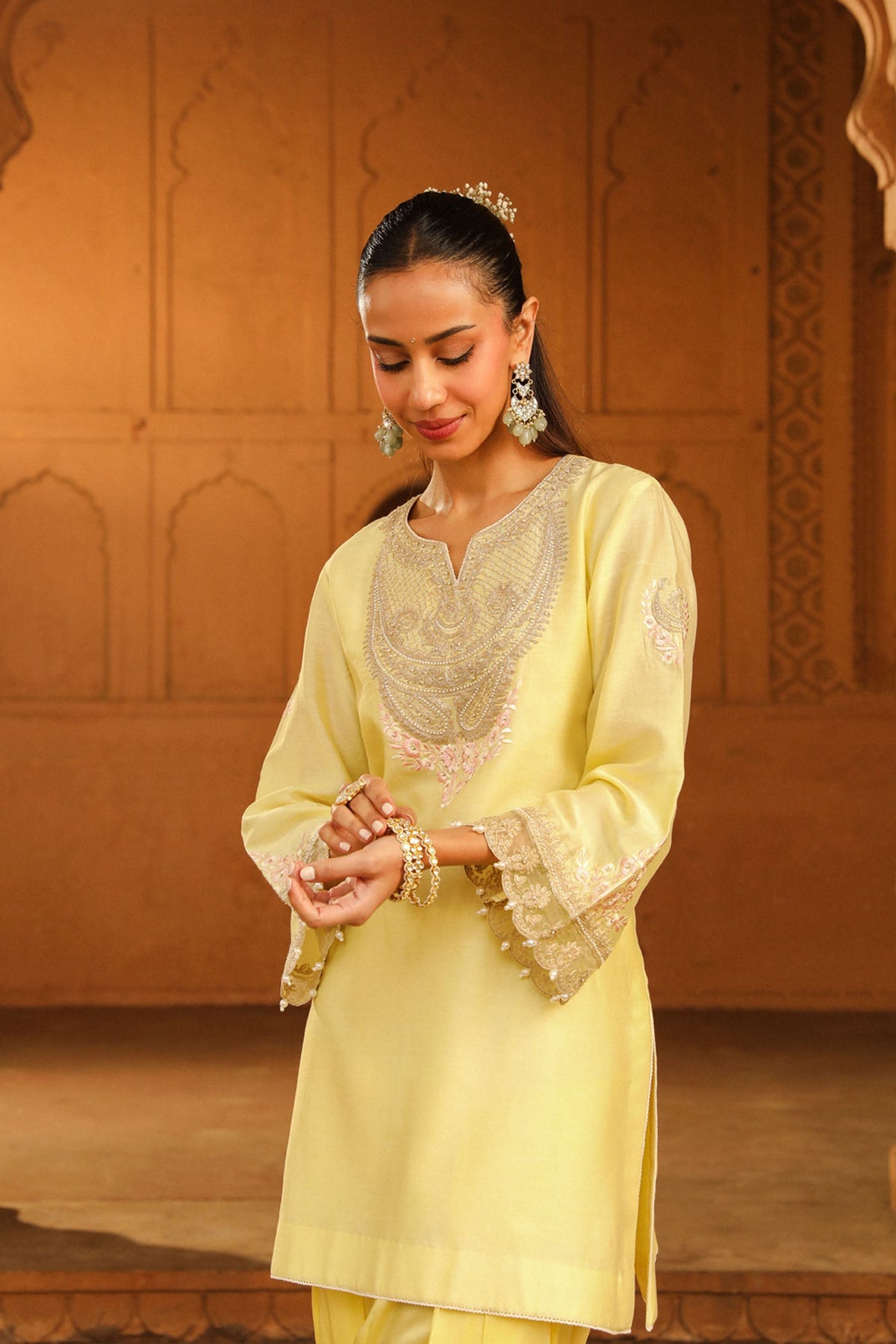 Mehak Jain in Ashira Lemon Yellow- Kurta , Salwar