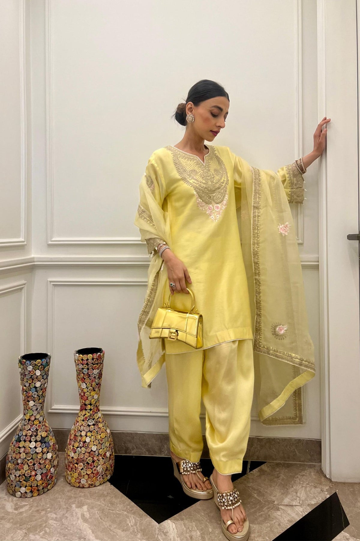 Mehak Jain in Ashira Lemon Yellow- Kurta , Salwar