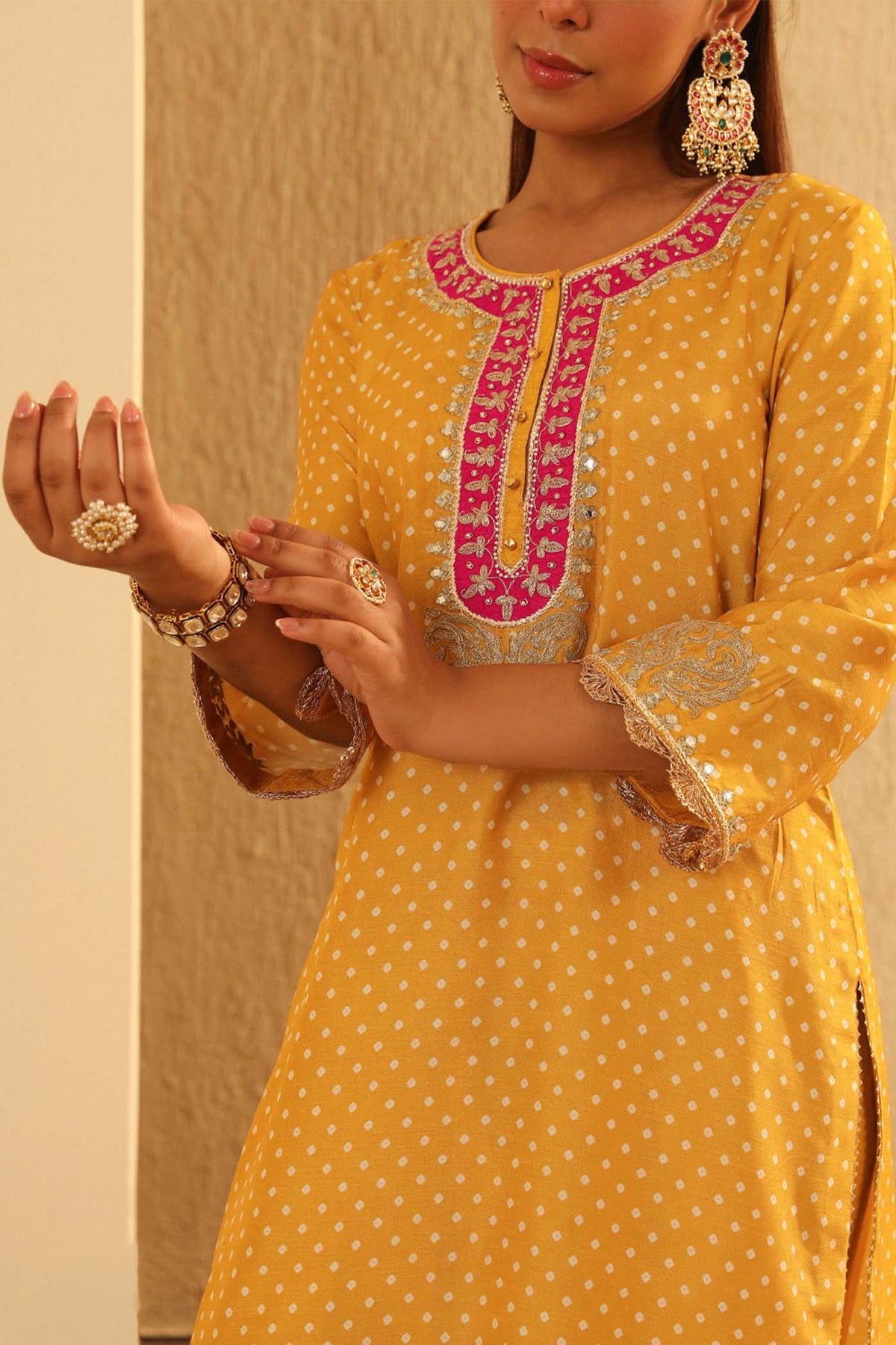 Noora - Heirloom Mustard Short Kurta with Salwar