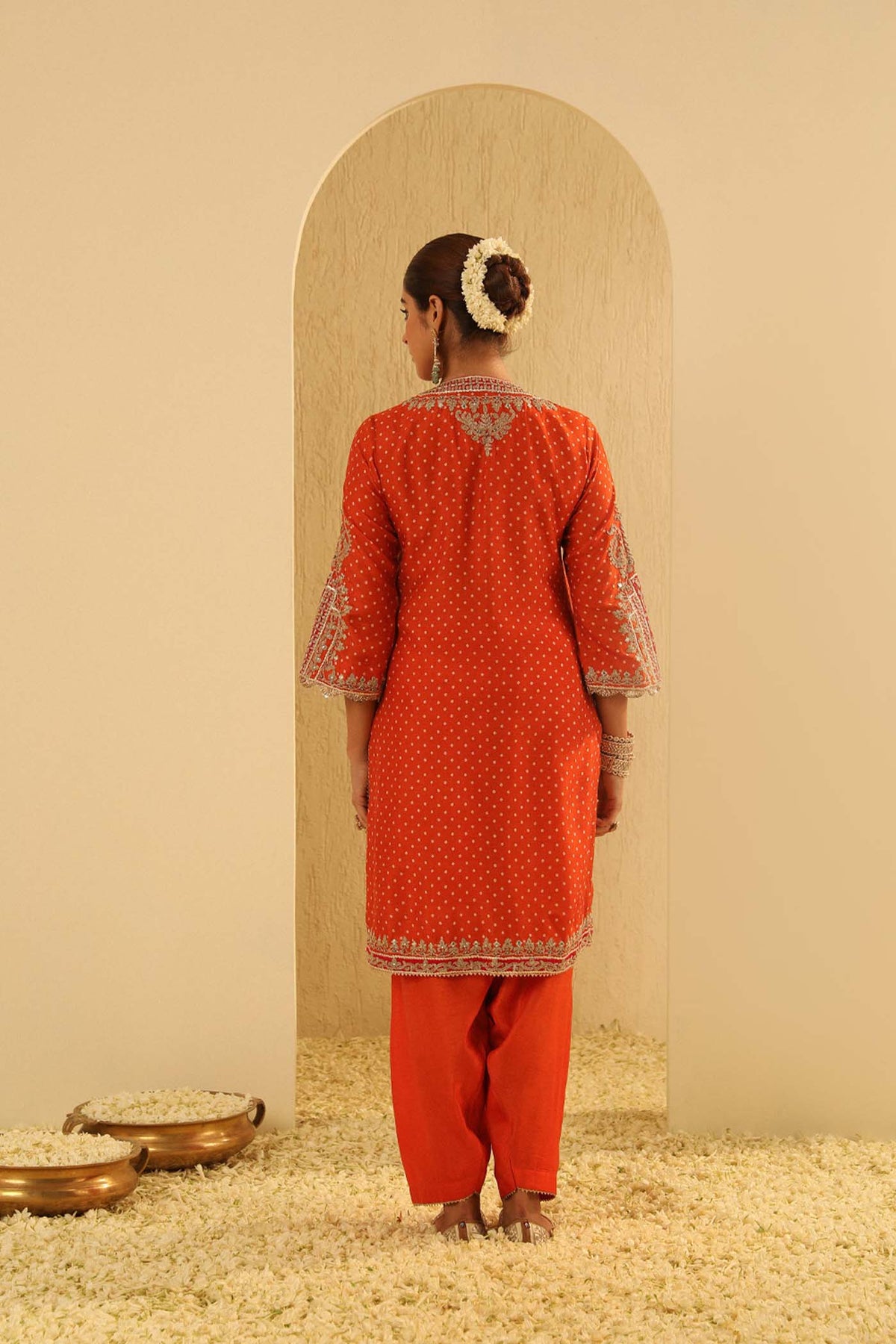 Azra - Orange Kurta with Salwar