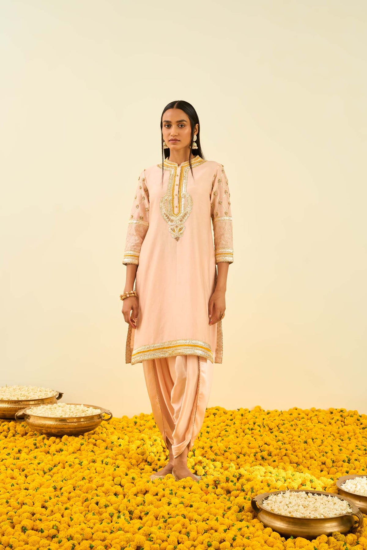 Aminah Rosepink Kurta with dhoti (Lxrts)